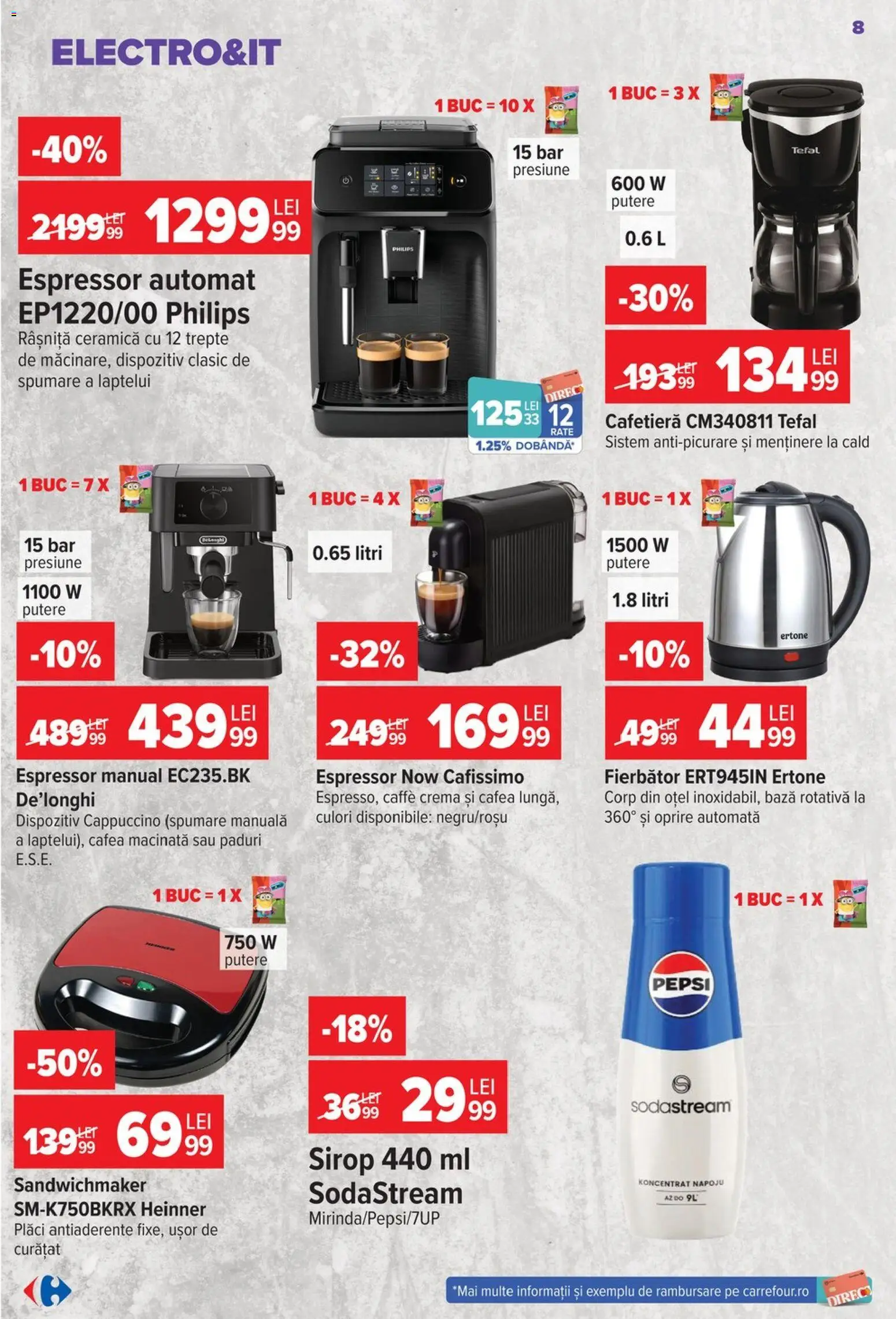 Catalog Carrefour 26 August - 7 Septembrie 2026 | Pagina 9 | Produse: Sandwichmaker, Philips, Cafea macinata, Pepsi
