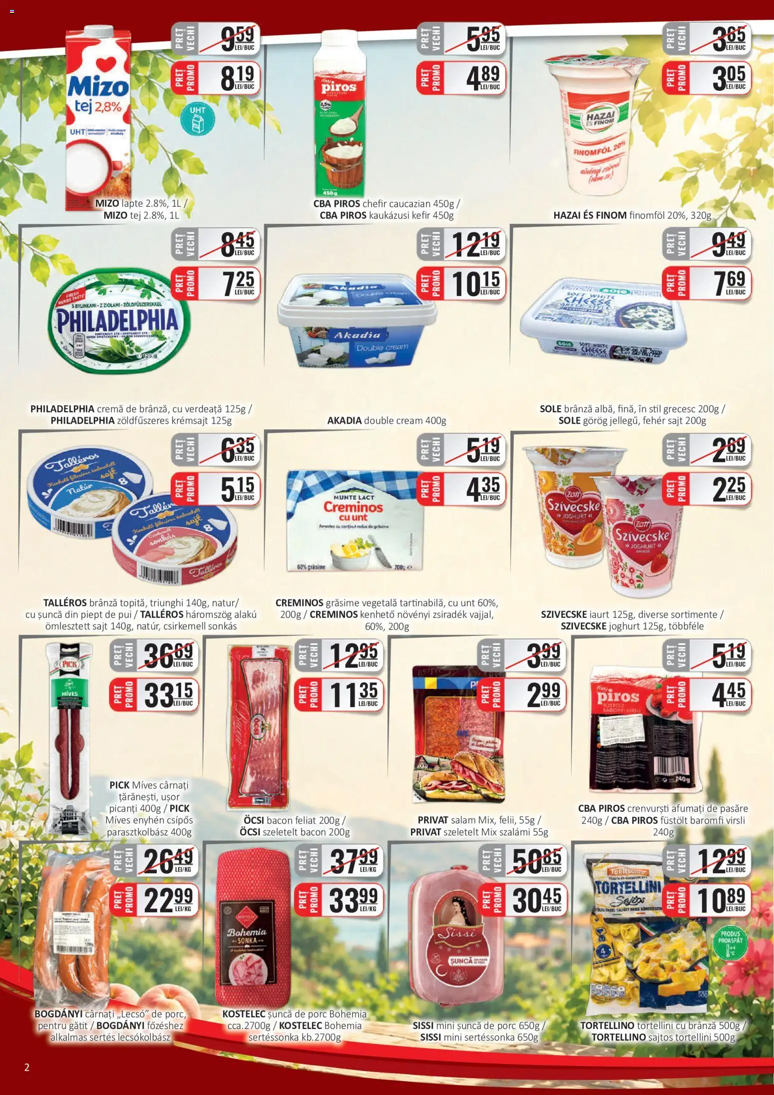 Catalog CBA 16 - 30 August 2026 | Pagina 2 | Produse: Bacon, Lapte, Salam, Verdeață