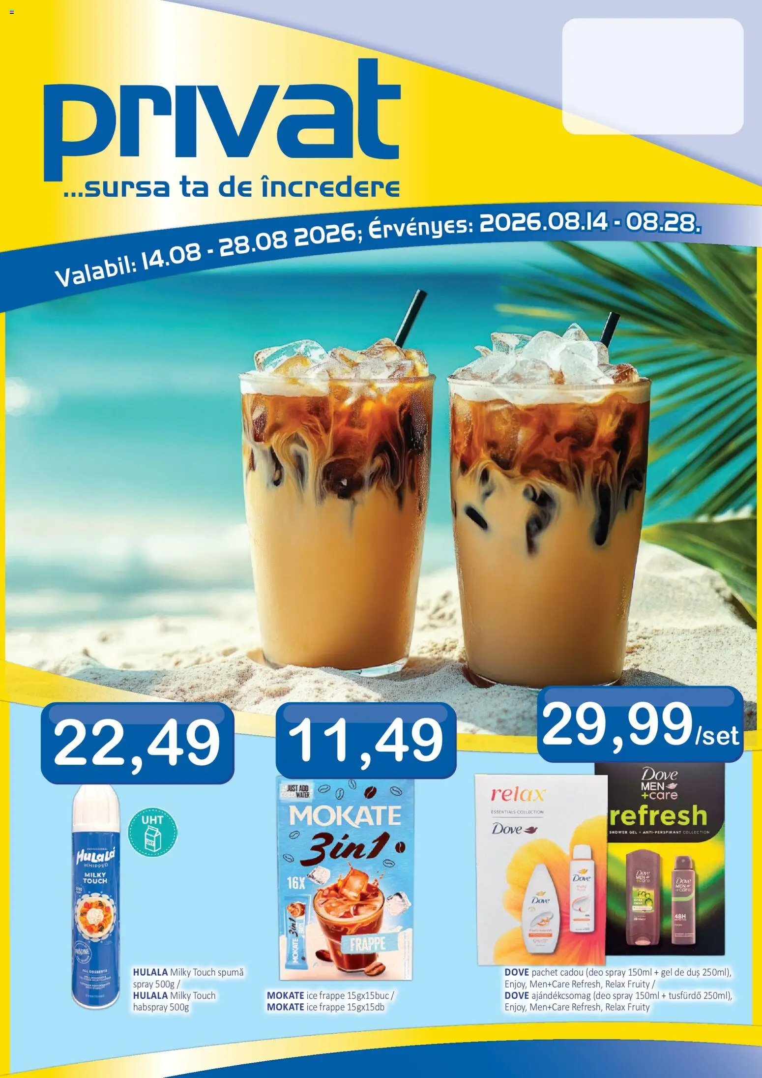 Catalog CBA 14 - 27 August 2026 | Pagina 1 | Produse: Deo spray, Duș, Gel de duș, Antiperspirant