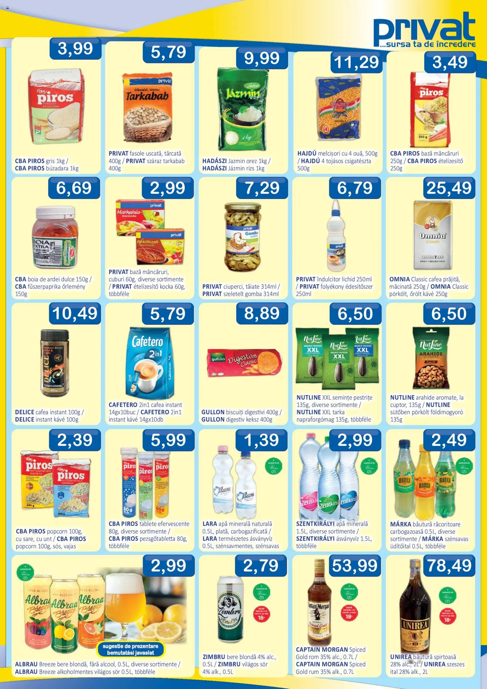 Catalog CBA 14 - 27 August 2026 | Pagina 3 | Produse: Rom, Orez, Pește, Biscuiți