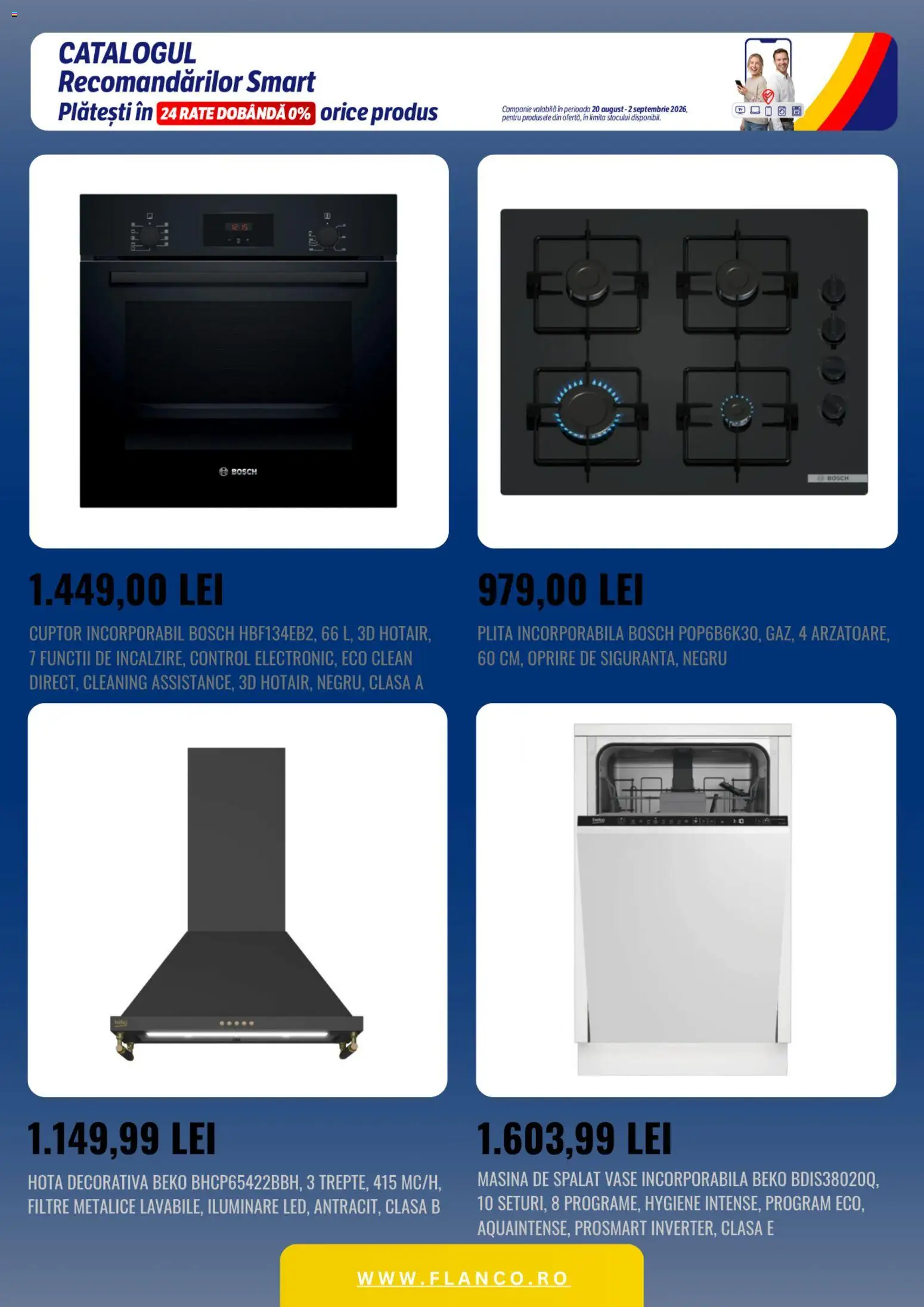 Catalog Flanco 20 August - 1 Septembrie 2026 | Pagina 3 | Produse: Mașină De Spălat, Cuptor, Plită, Mașină De Spălat Vase
