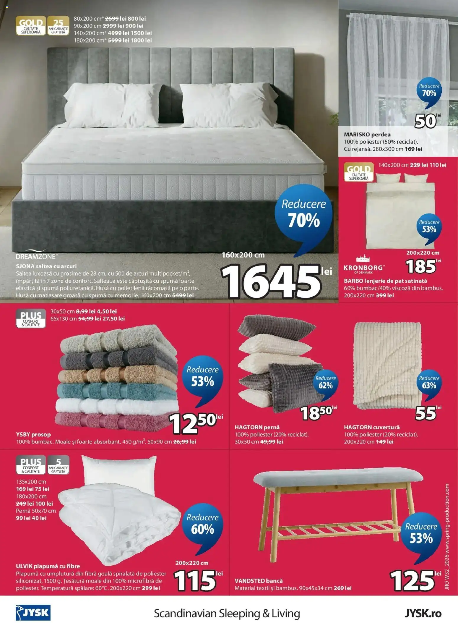 Catalog JYSK 4 - 23 August 2026 | Pagina 16 | Produse: Pat, Saltea, Lenjerie de pat, Plapumă