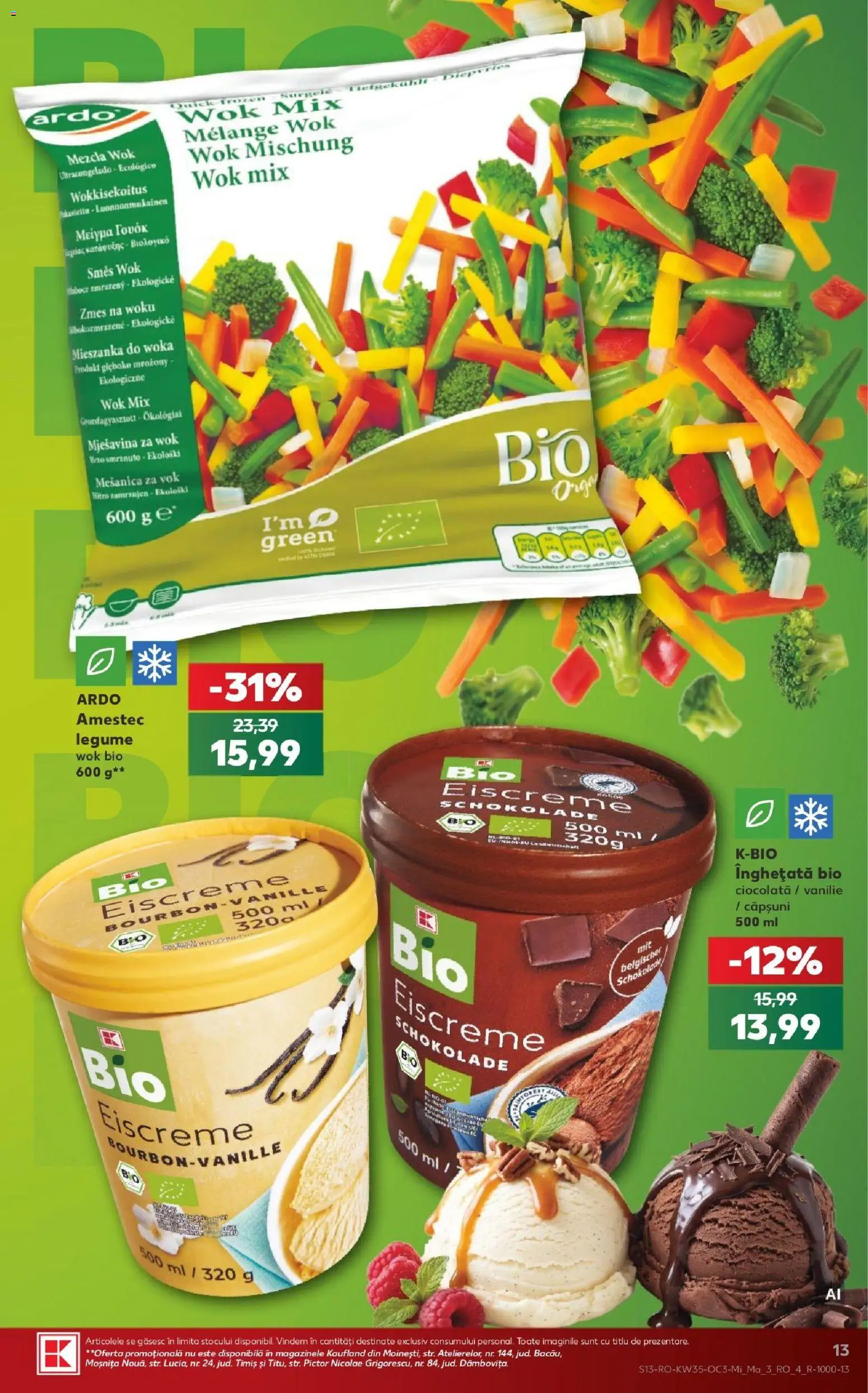 Catalog Kaufland 26 - 31 August 2026 | Pagina 13 | Produse: Bourbon, Căpșuni, Amestec, Înghețată