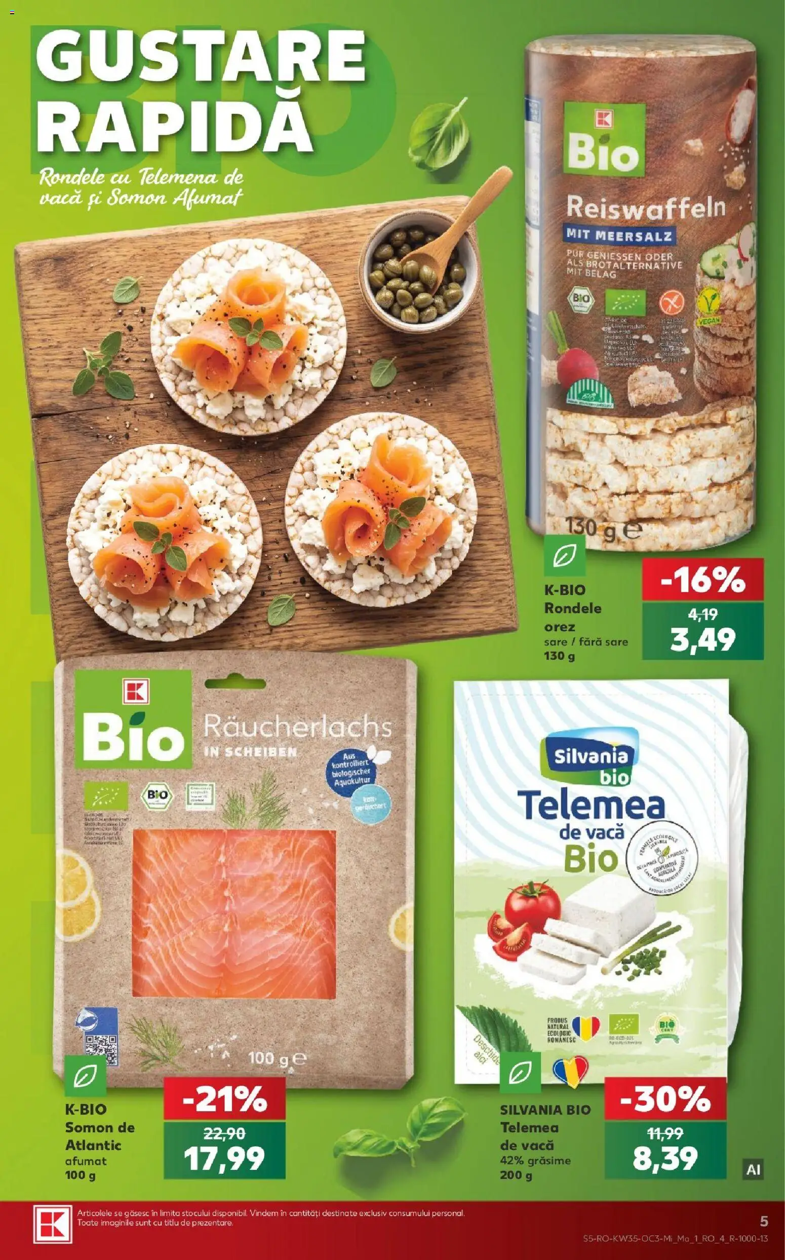 Catalog Kaufland 26 - 31 August 2026 | Pagina 5 | Produse: Somon afumat, Somon, Orez, Sare