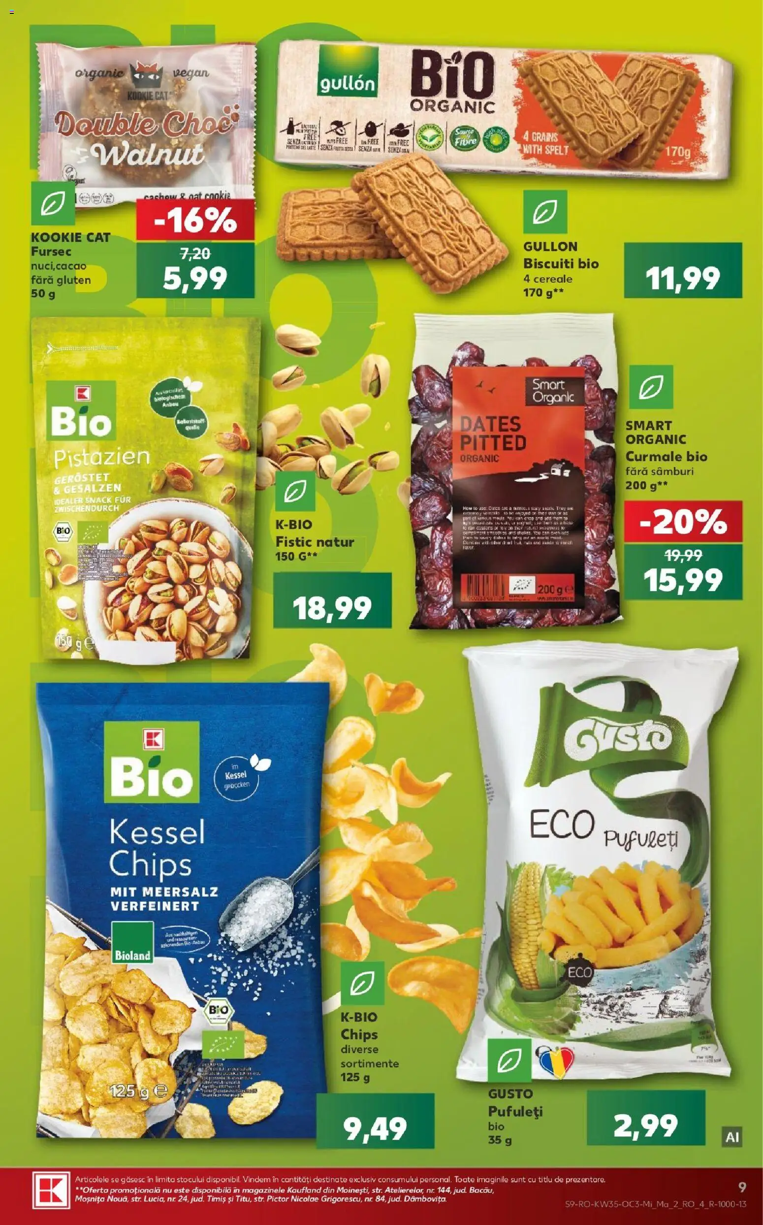 Catalog Kaufland 26 - 31 August 2026 | Pagina 9 | Produse: Bio, Proteine, Pufuleți, Fistic