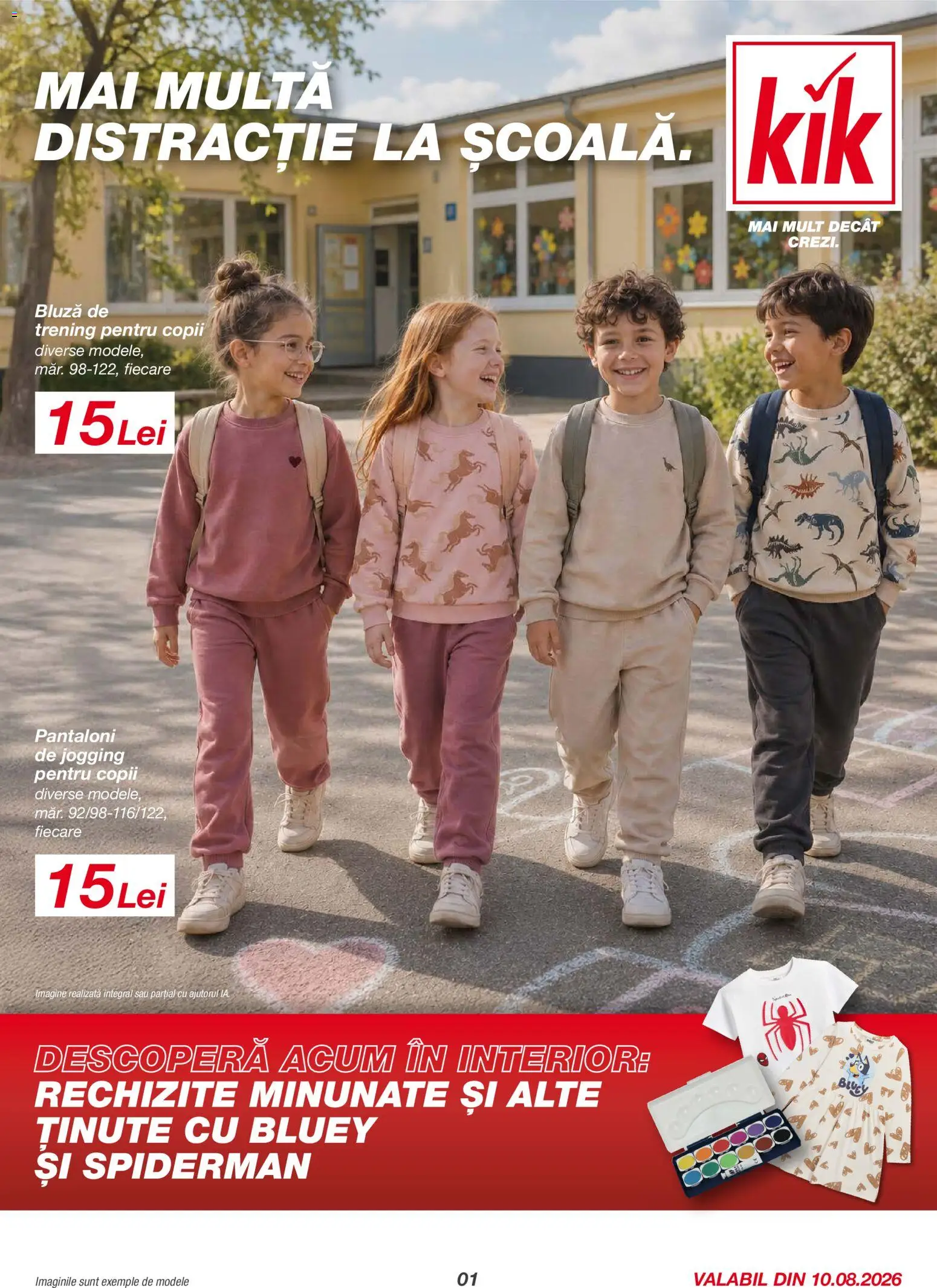 Catalog Kik 10 August - 5 Septembrie 2026 | Pagina 1 | Produse: Trening, Bluză, Pantaloni