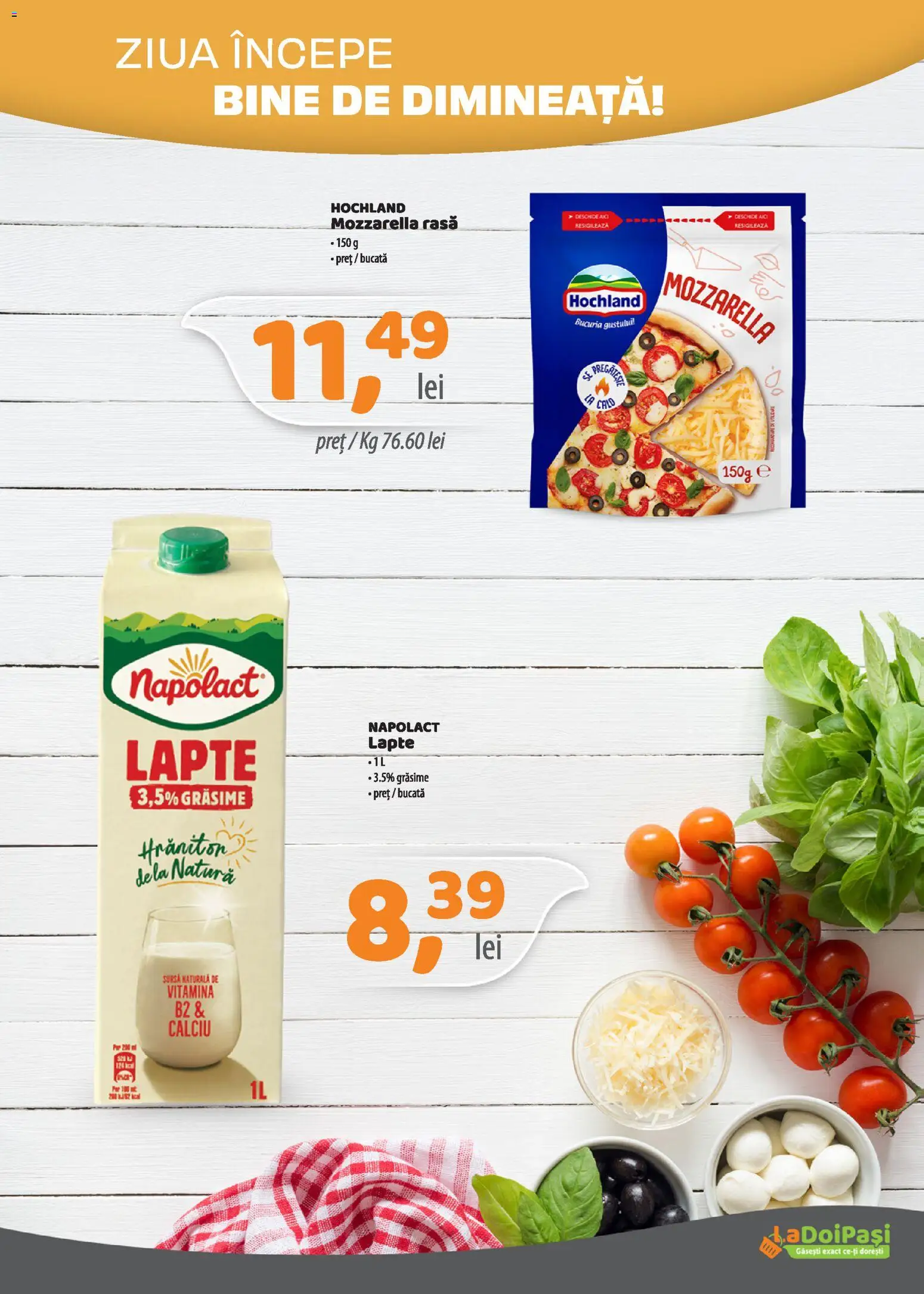 Catalog LaDoiPași 16 - 30 August 2026 | Pagina 2 | Produse: Mozzarella, Lapte, Hochland