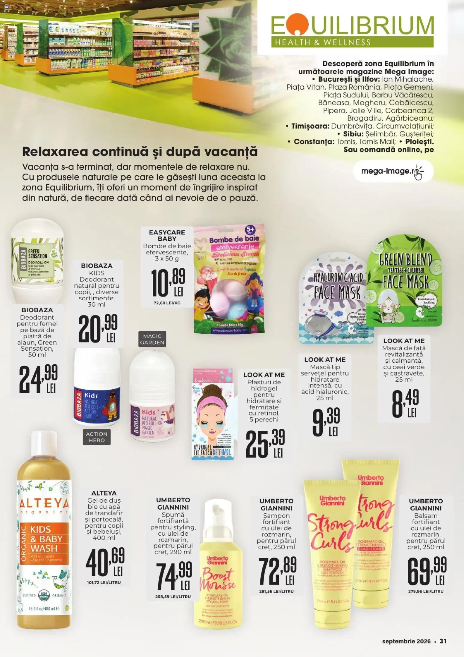 Catalog Mega Image 27 August - 28 Septembrie 2026 | Pagina 31 | Produse: Bio, Plasturi, Șampon, Ulei