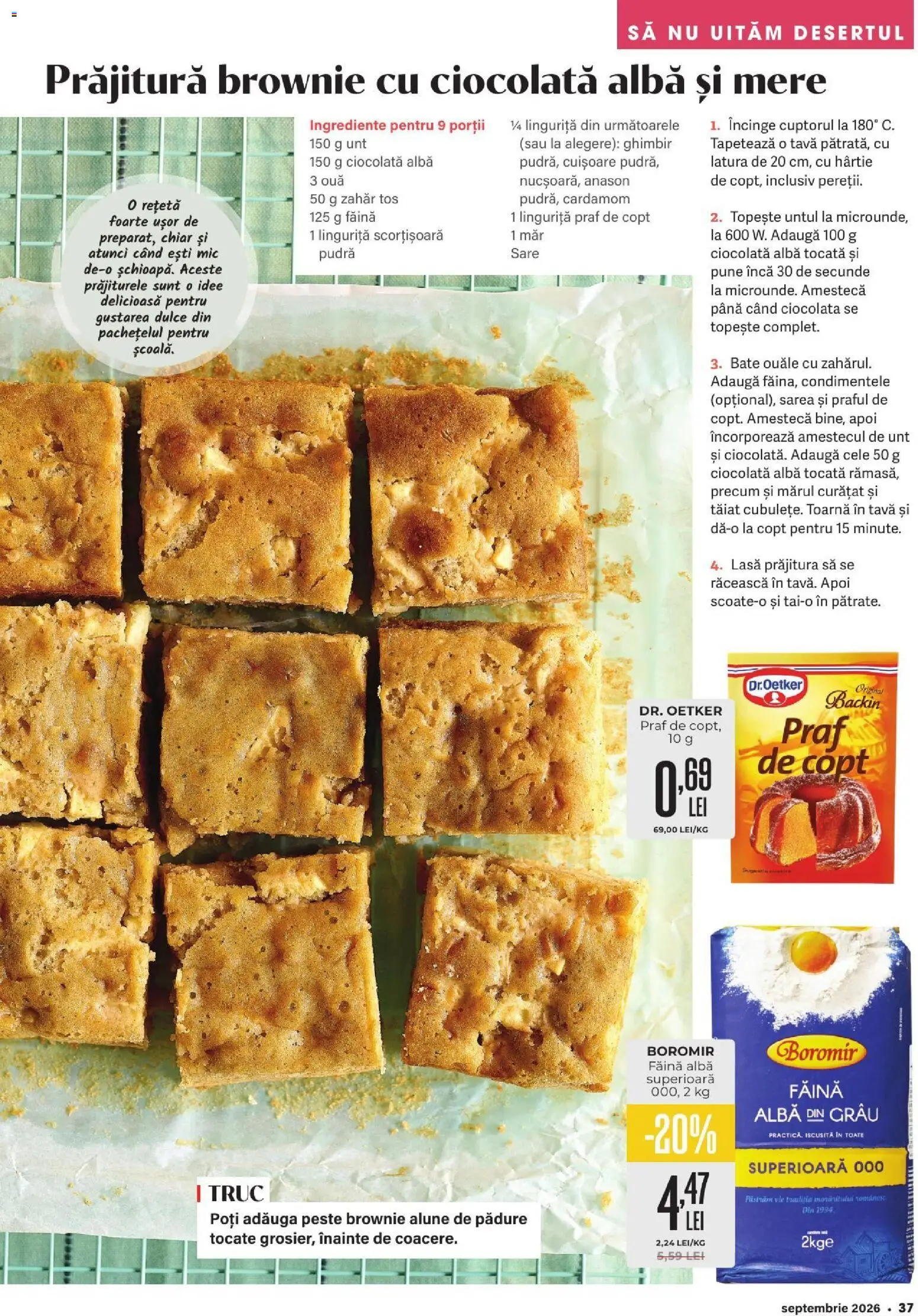 Catalog Mega Image 27 August - 28 Septembrie 2026 | Pagina 37 | Produse: Prăjitură, Făină, Alune de pădure, Sare