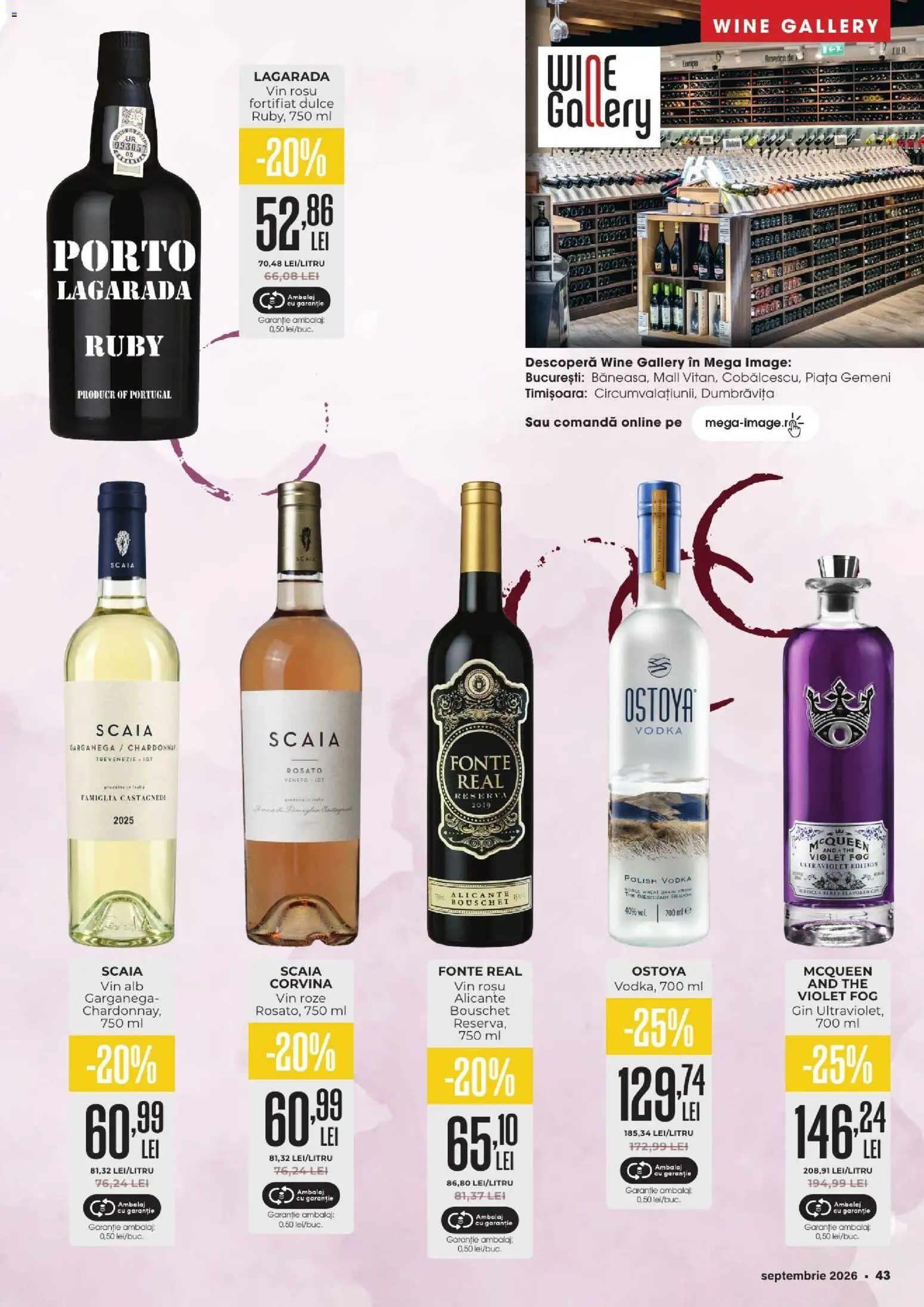 Catalog Mega Image 27 August - 28 Septembrie 2026 | Pagina 43 | Produse: Vin rosu, Vin alb, Vin, Vodka