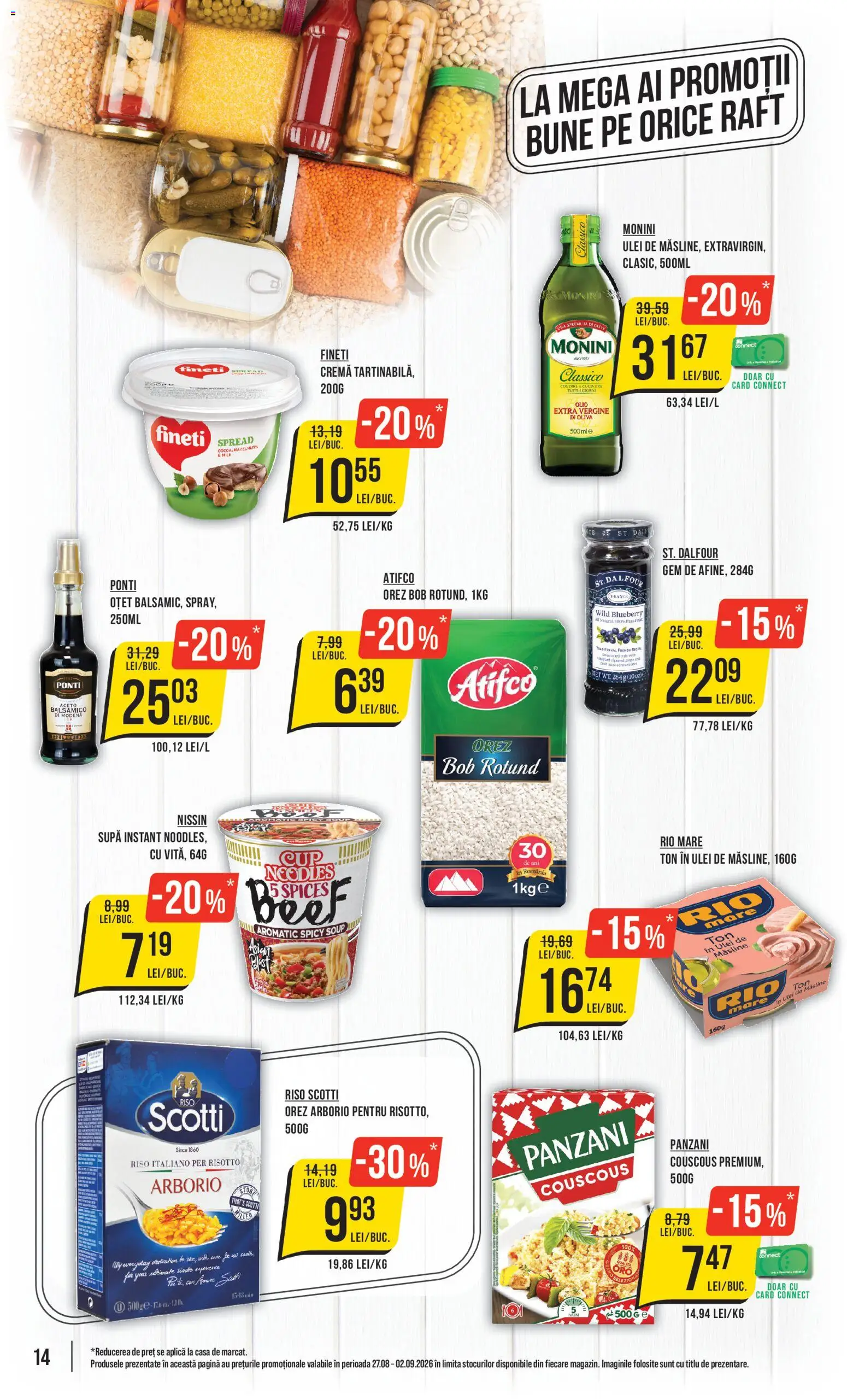 Catalog Mega Image 27 August - 1 Septembrie 2026 | Pagina 14 | Produse: Raft, Panzani, Gem, Oțet