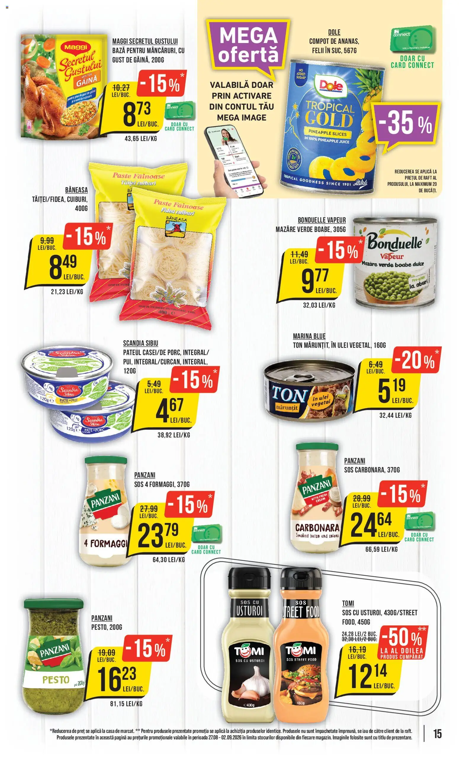 Catalog Mega Image 27 August - 1 Septembrie 2026 | Pagina 15 | Produse: Mazăre, Panzani, Paste, Plus