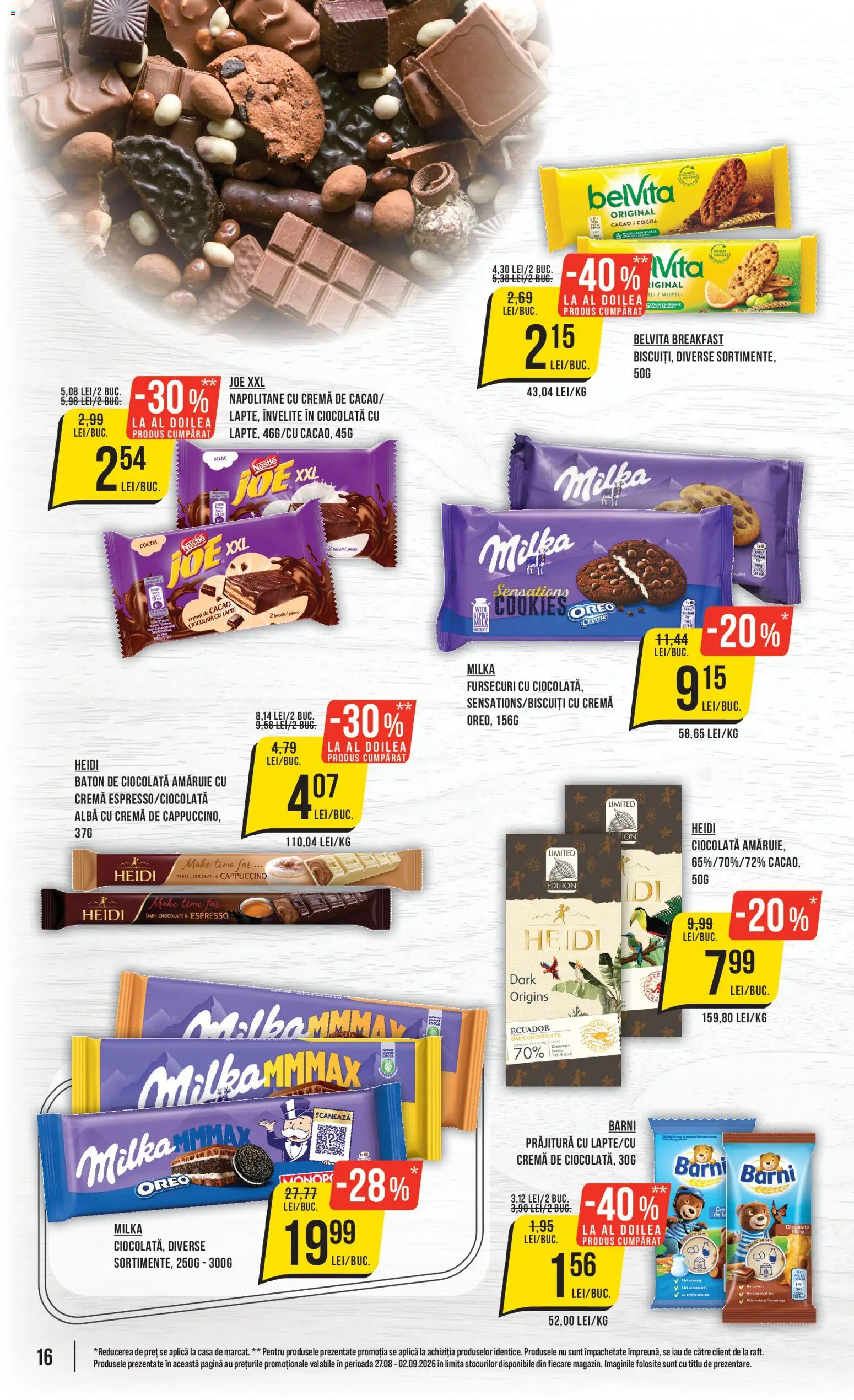 Catalog Mega Image 27 August - 1 Septembrie 2026 | Pagina 16 | Produse: Alba, Baton de ciocolata, Aplică, Prăjitură