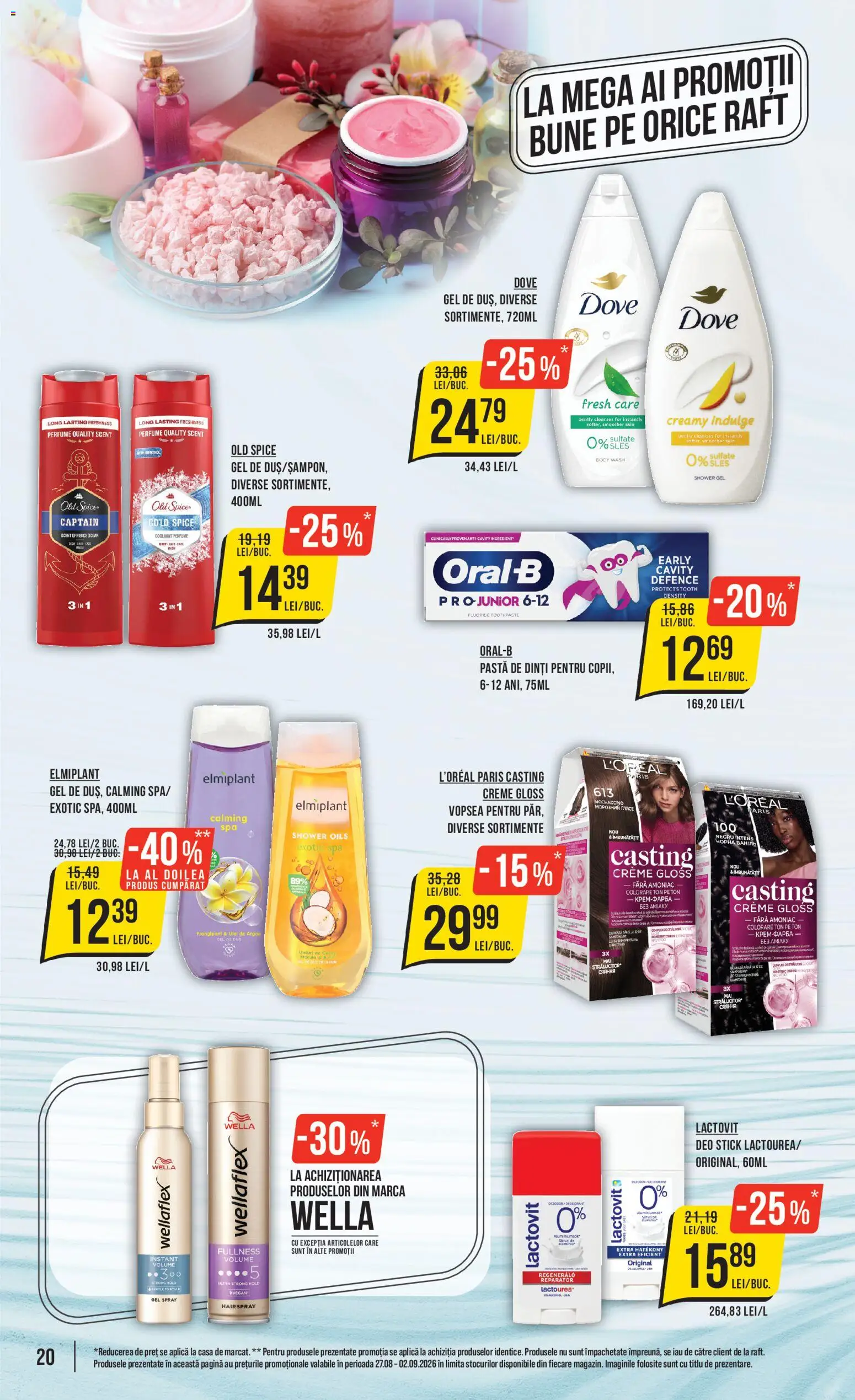 Catalog Mega Image 27 August - 1 Septembrie 2026 | Pagina 20 | Produse: Old Spice, Aplică, Vopsea, Raft