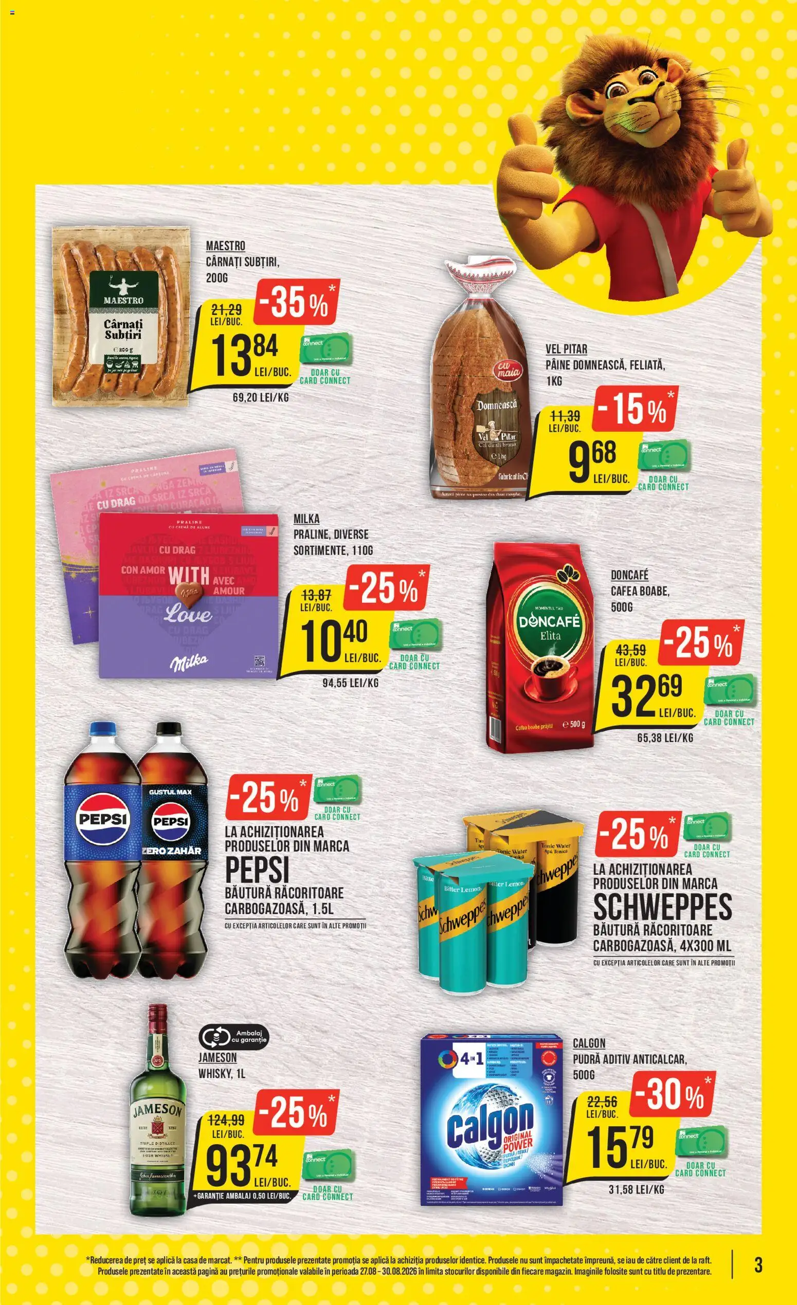 Catalog Mega Image 27 August - 1 Septembrie 2026 | Pagina 3 | Produse: Zero, Schweppes, Praline, Pâine