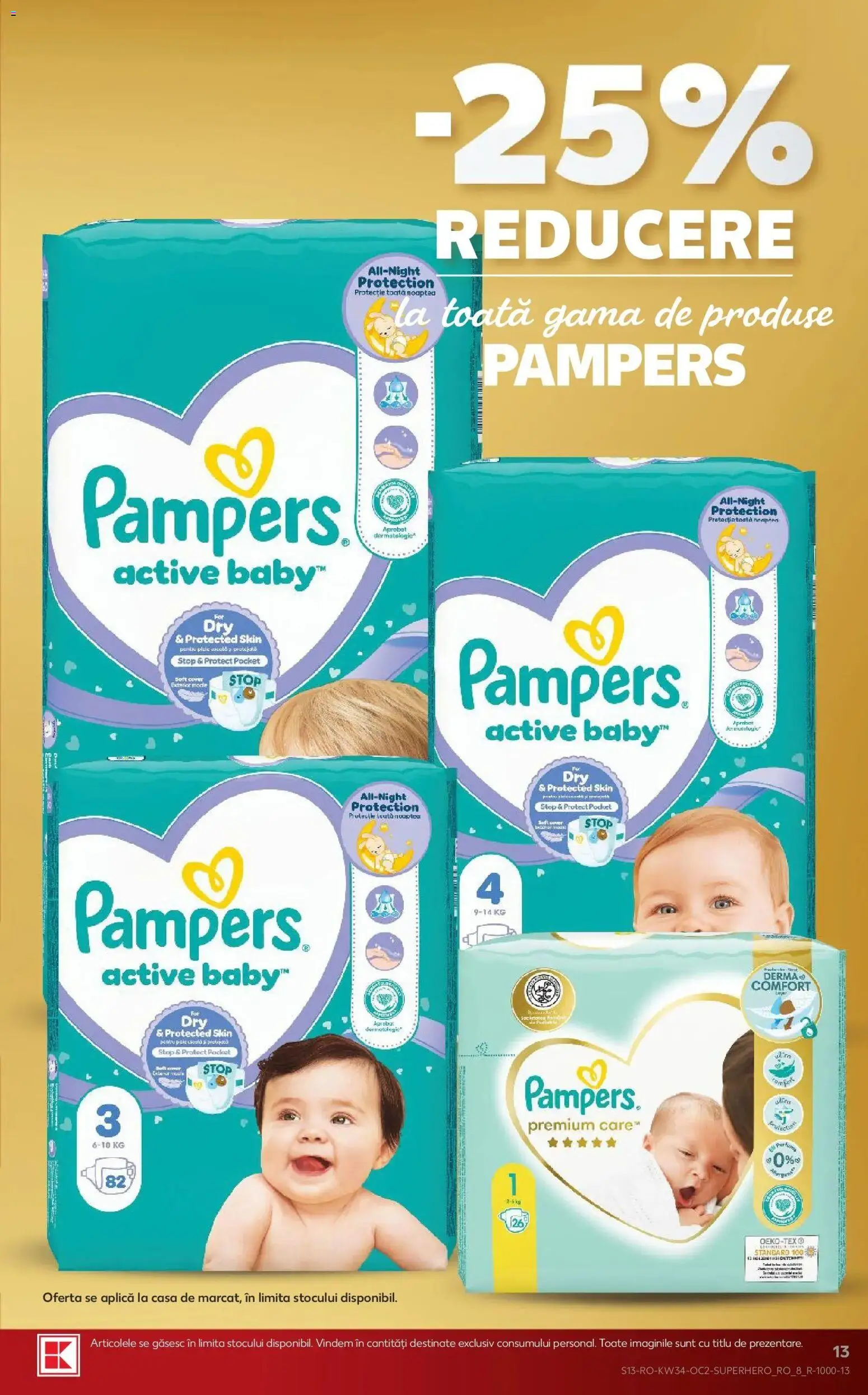 Catalog Kaufland 19 - 24 August 2026 | Pagina 13 | Produse: Premium, Pampers, Aplică, Active