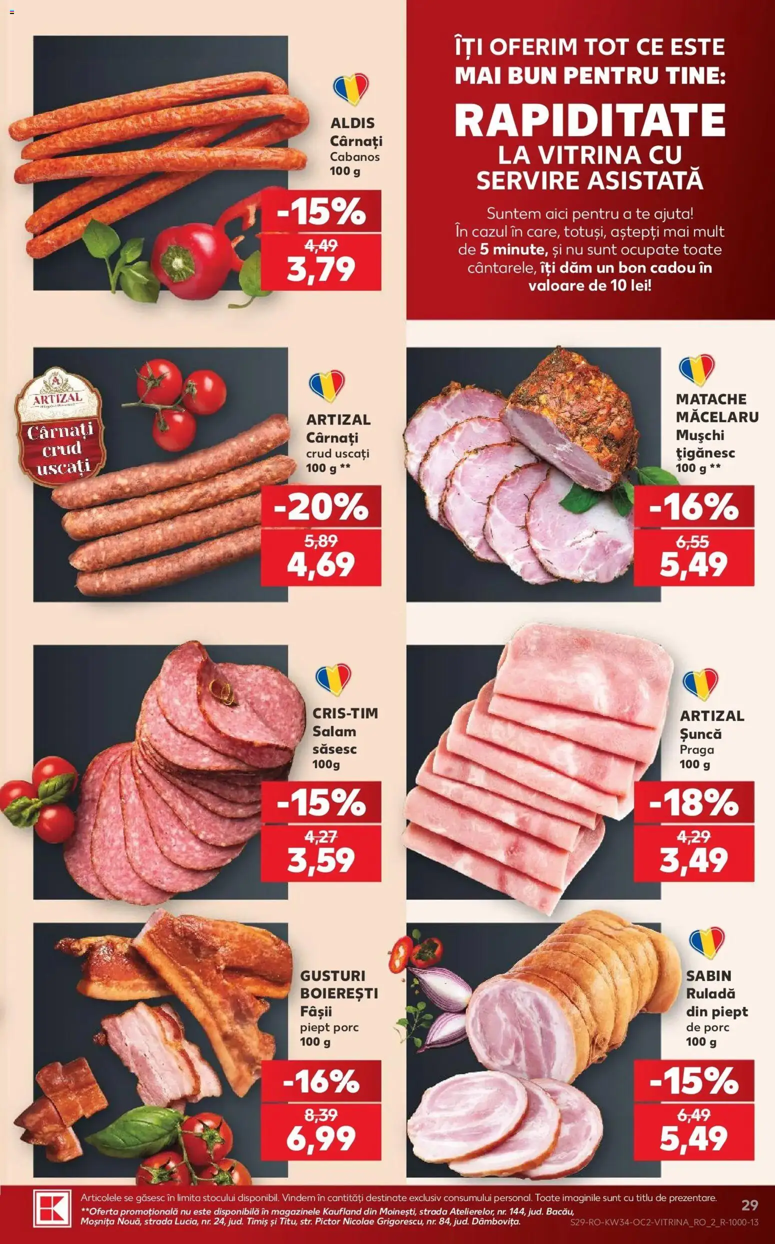 Catalog Kaufland 19 - 24 August 2026 | Pagina 29 | Produse: Sabin, Cabanos, Șuncă, Cârnați