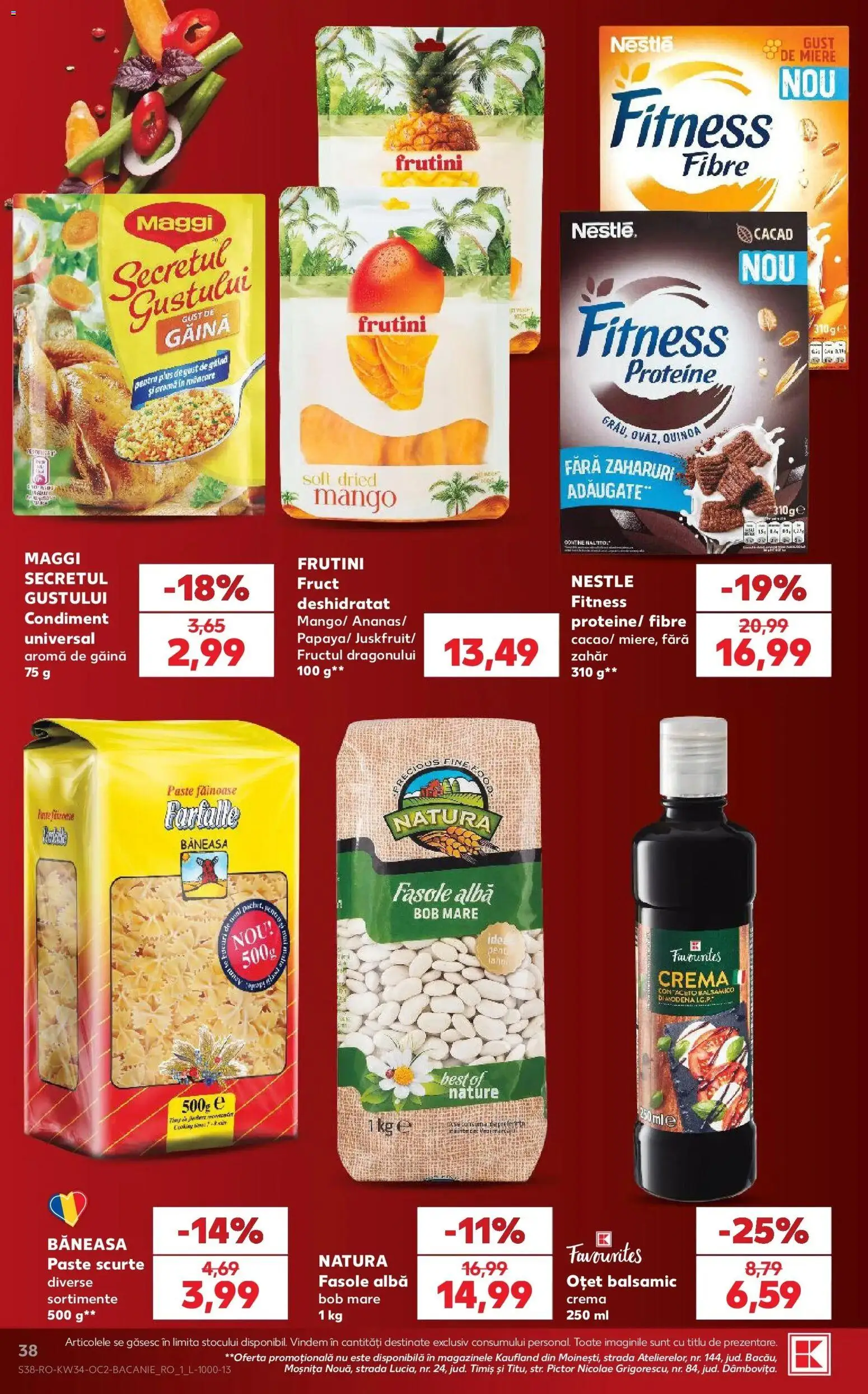 Catalog Kaufland 19 - 24 August 2026 | Pagina 38 | Produse: Cremă, Oțet, Zahăr, Mango