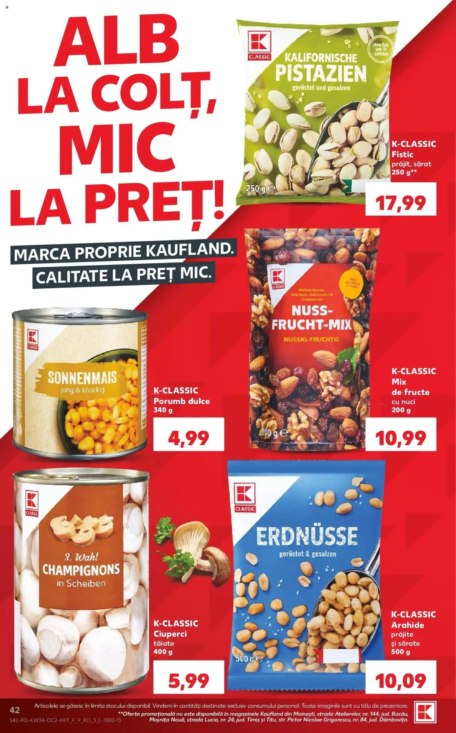 Catalog Kaufland 19 - 24 August 2026 | Pagina 42 | Produse: Ciuperci, Fistic, Porumb, Fructe