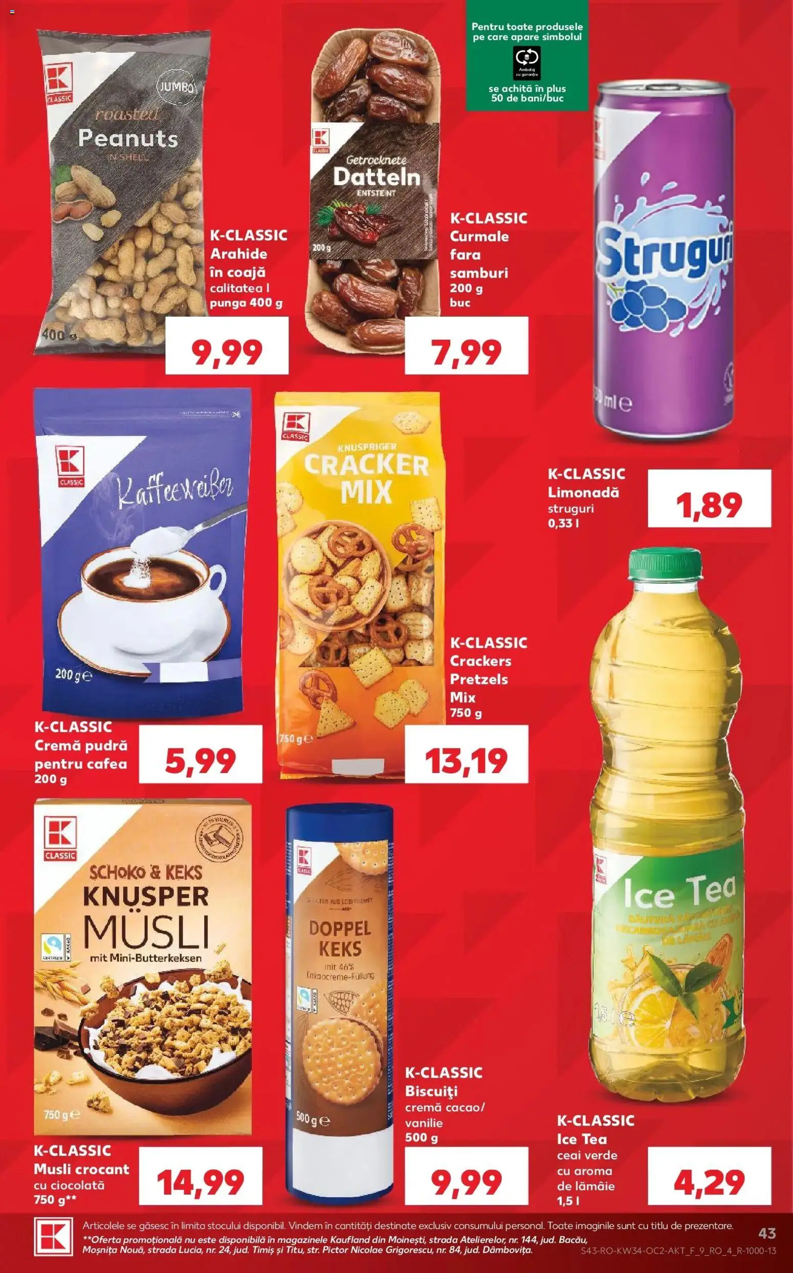 Catalog Kaufland 19 - 24 August 2026 | Pagina 43 | Produse: Pungă, Cremă, Biscuiți, Curmale