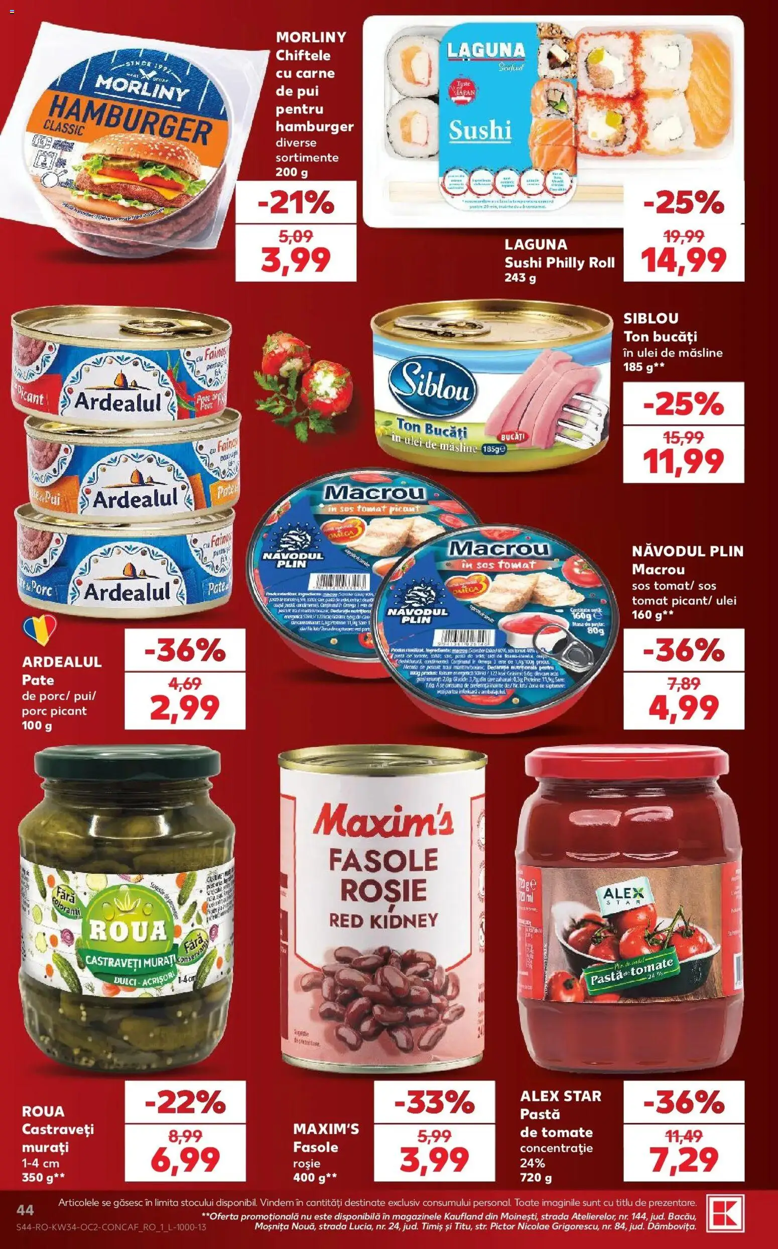 Catalog Kaufland 19 - 24 August 2026 | Pagina 44 | Produse: Pui, Ulei de masline, Chiftele, Sos