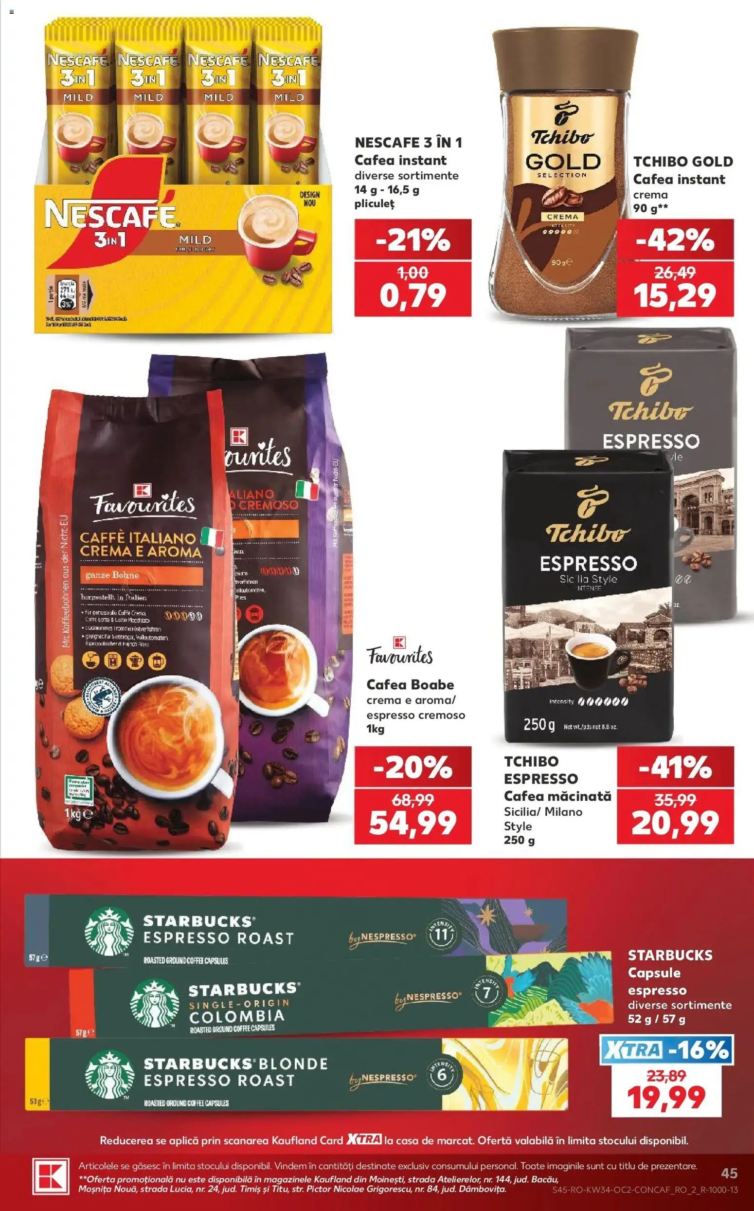 Catalog Kaufland 19 - 24 August 2026 | Pagina 45 | Produse: Style, Cafea macinata, Cremă, Cafea