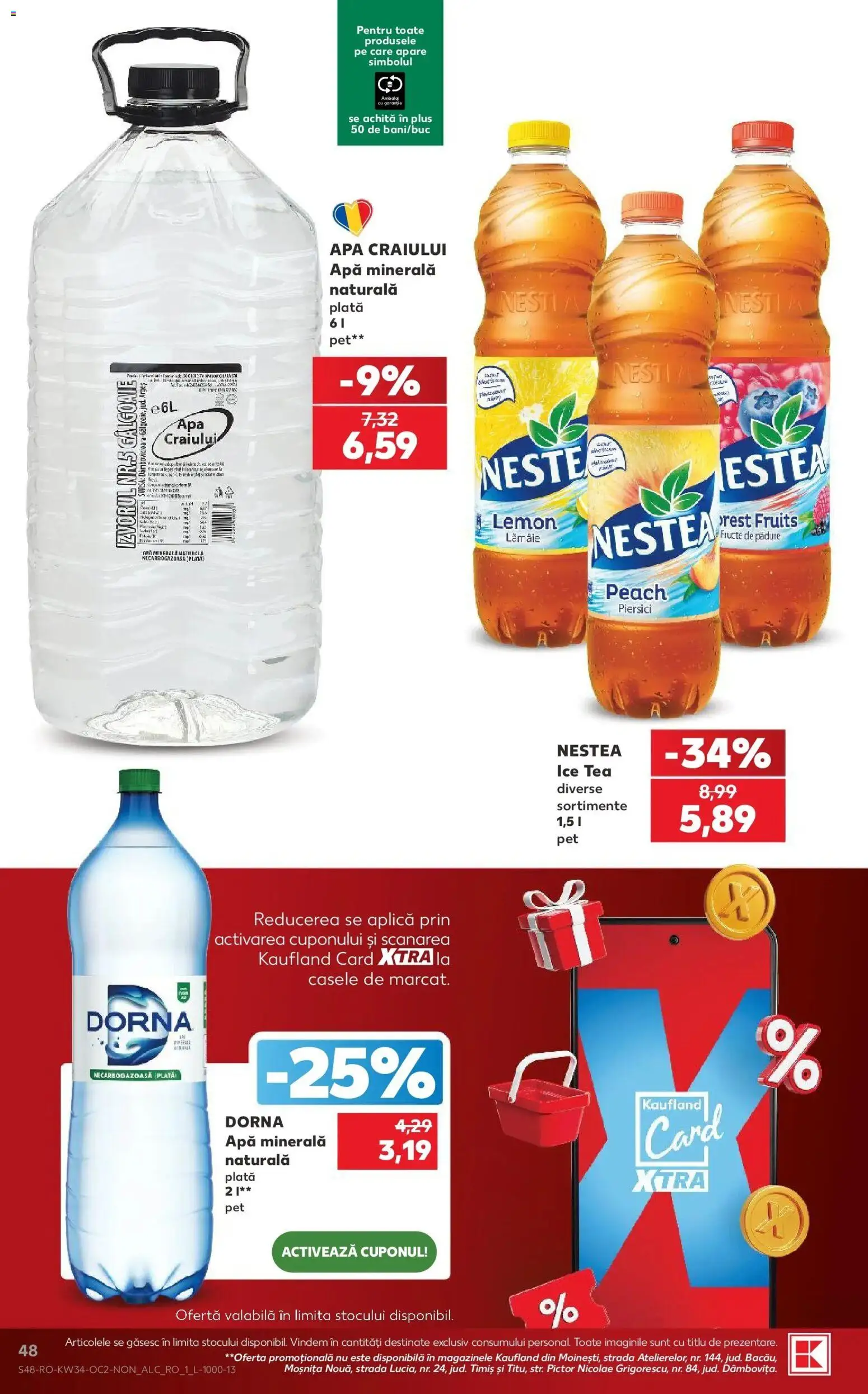 Catalog Kaufland 19 - 24 August 2026 | Pagina 48 | Produse: Aplică, Piersici, Apă, Fructe