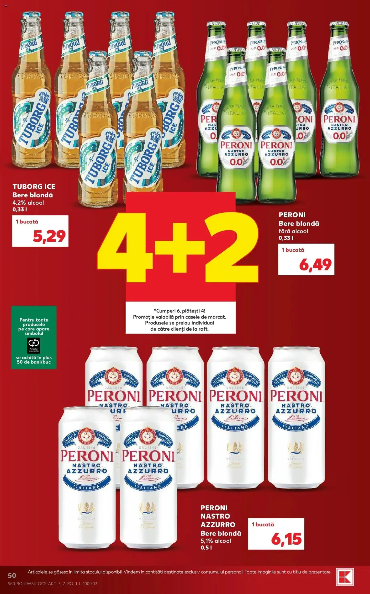Catalog Kaufland 19 - 24 August 2026 | Pagina 50 | Produse: Peroni nastro azzurro, Bere, Plus