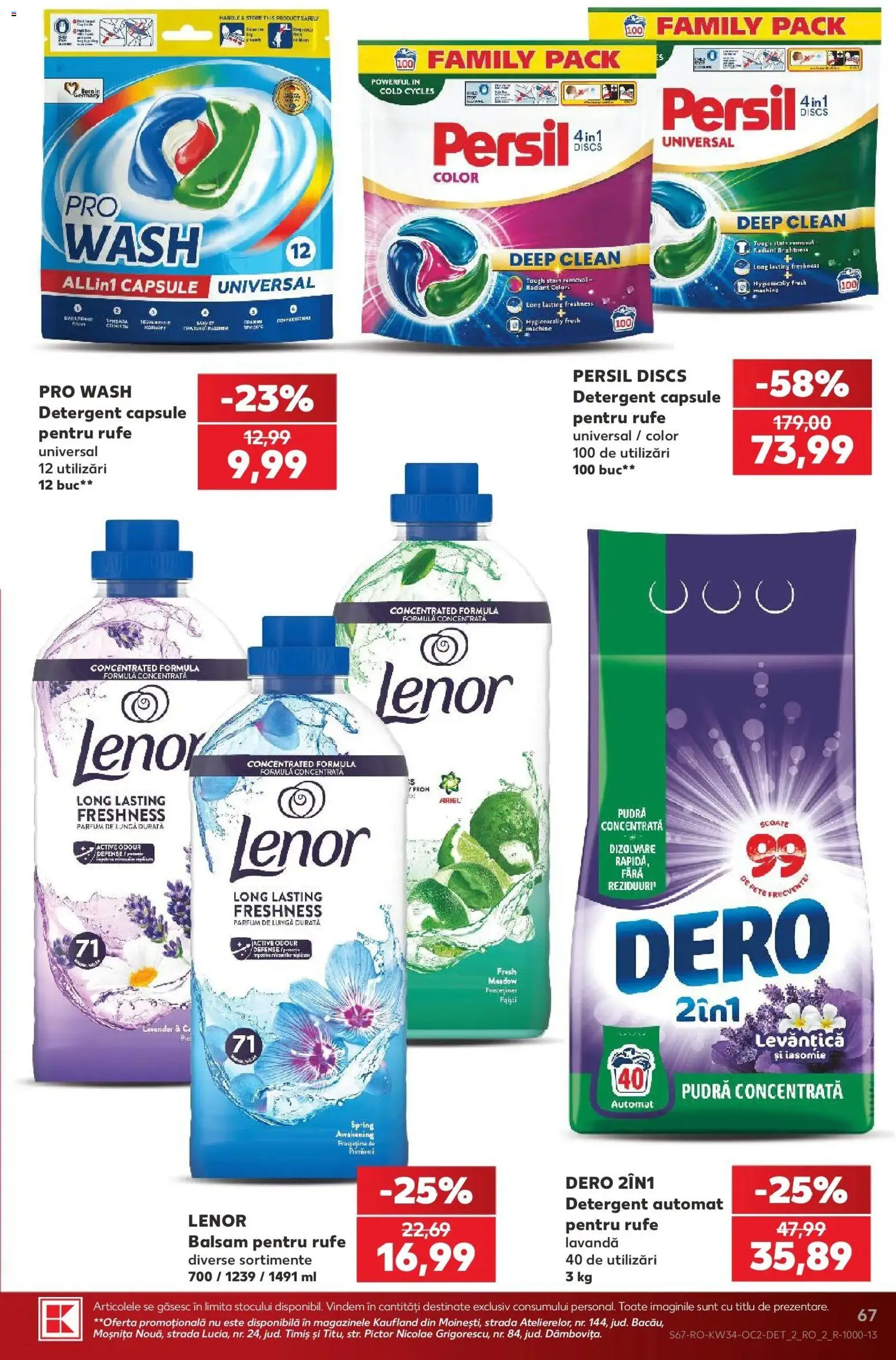 Catalog Kaufland 19 - 24 August 2026 | Pagina 67 | Produse: Clean, Detergent Automat, Active, Balsam