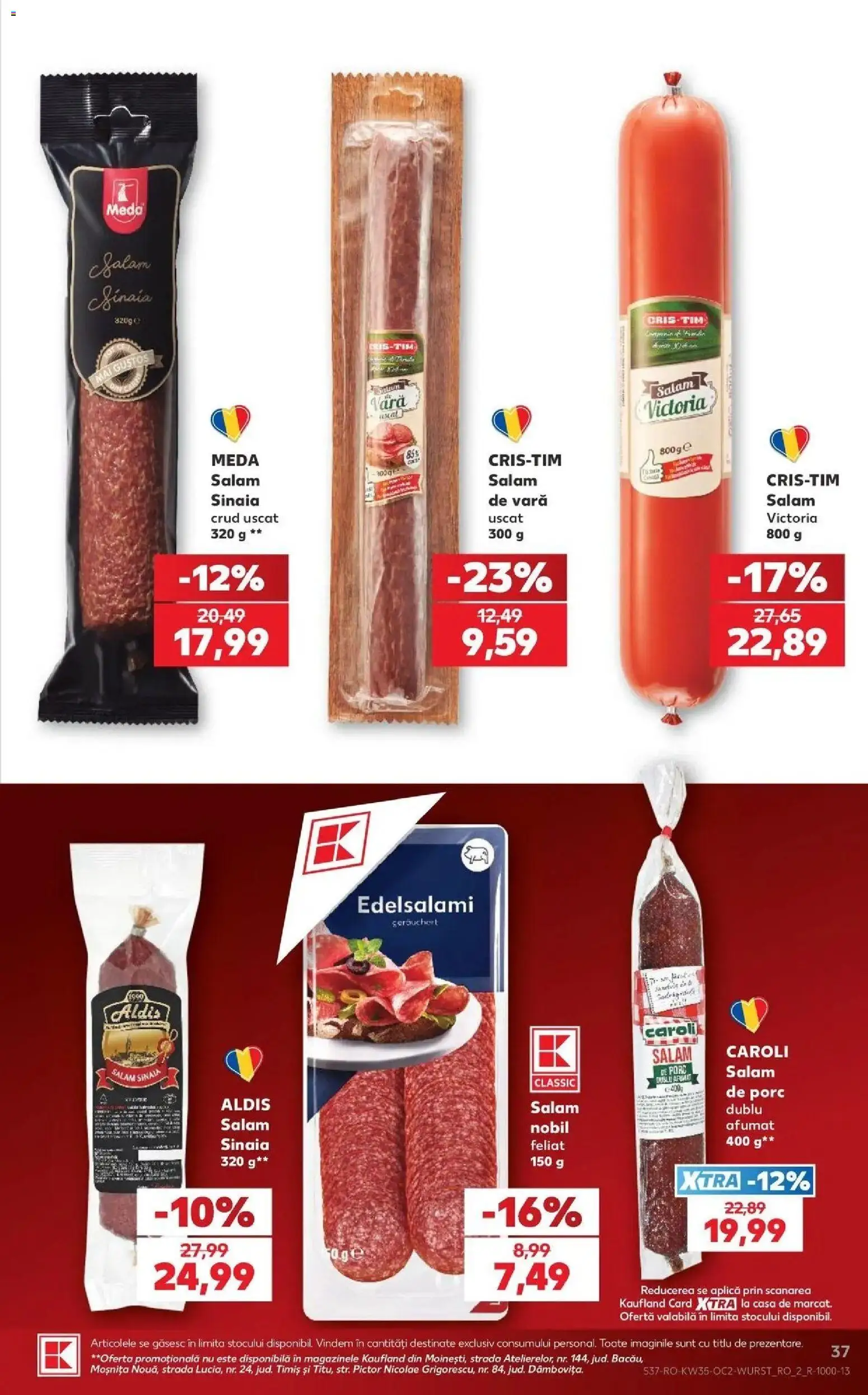 Catalog Kaufland 26 - 31 August 2026 | Pagina 37 | Produse: Aplică, Salam