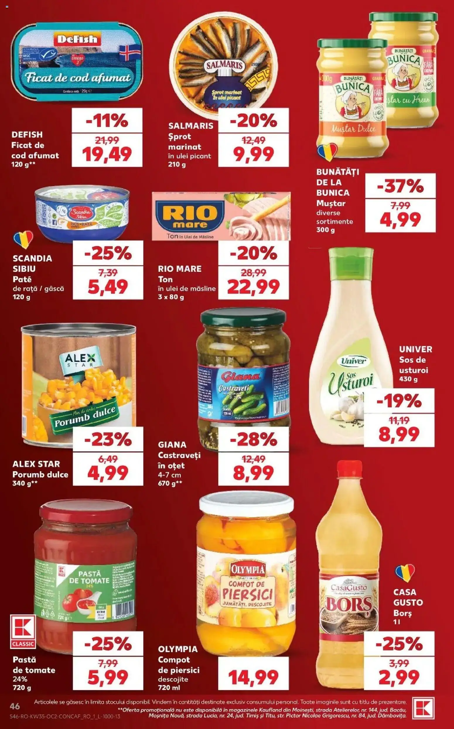 Catalog Kaufland 26 - 31 August 2026 | Pagina 46 | Produse: Pate, Ulei, Oțet, Porumb