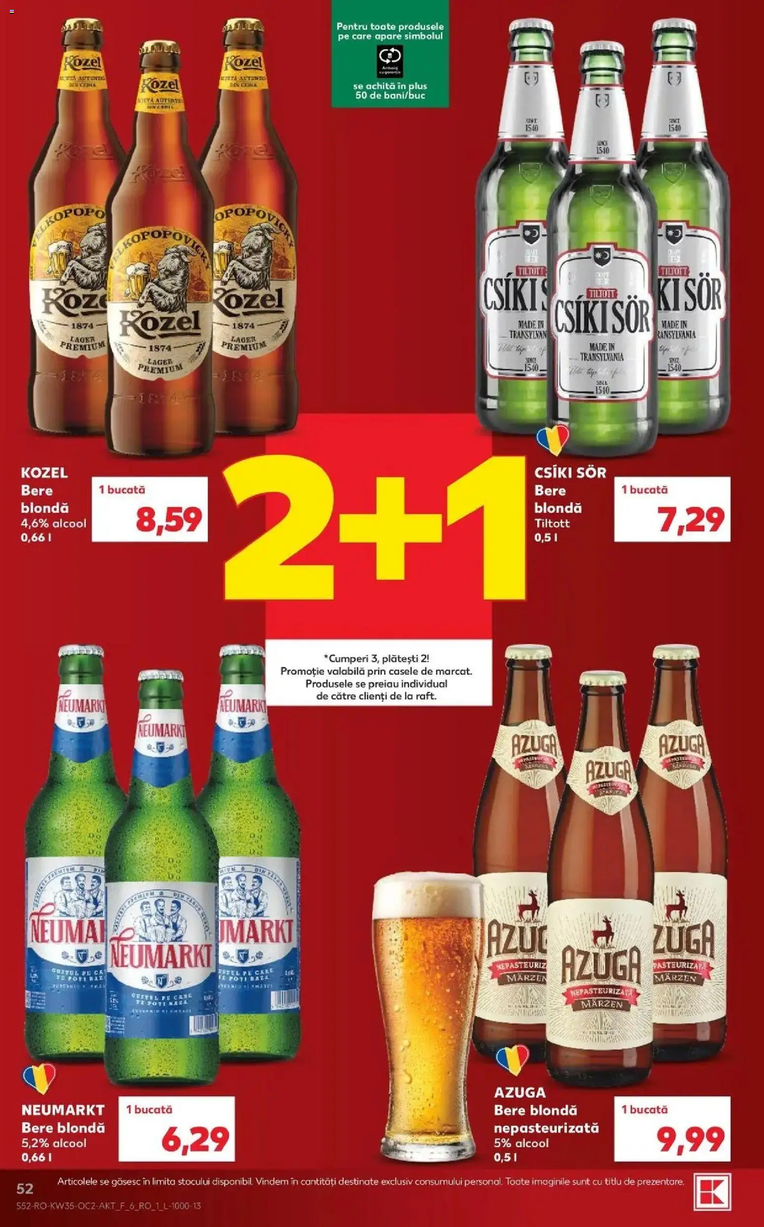 Catalog Kaufland 26 - 31 August 2026 | Pagina 52 | Produse: Premium, Bere, Plus