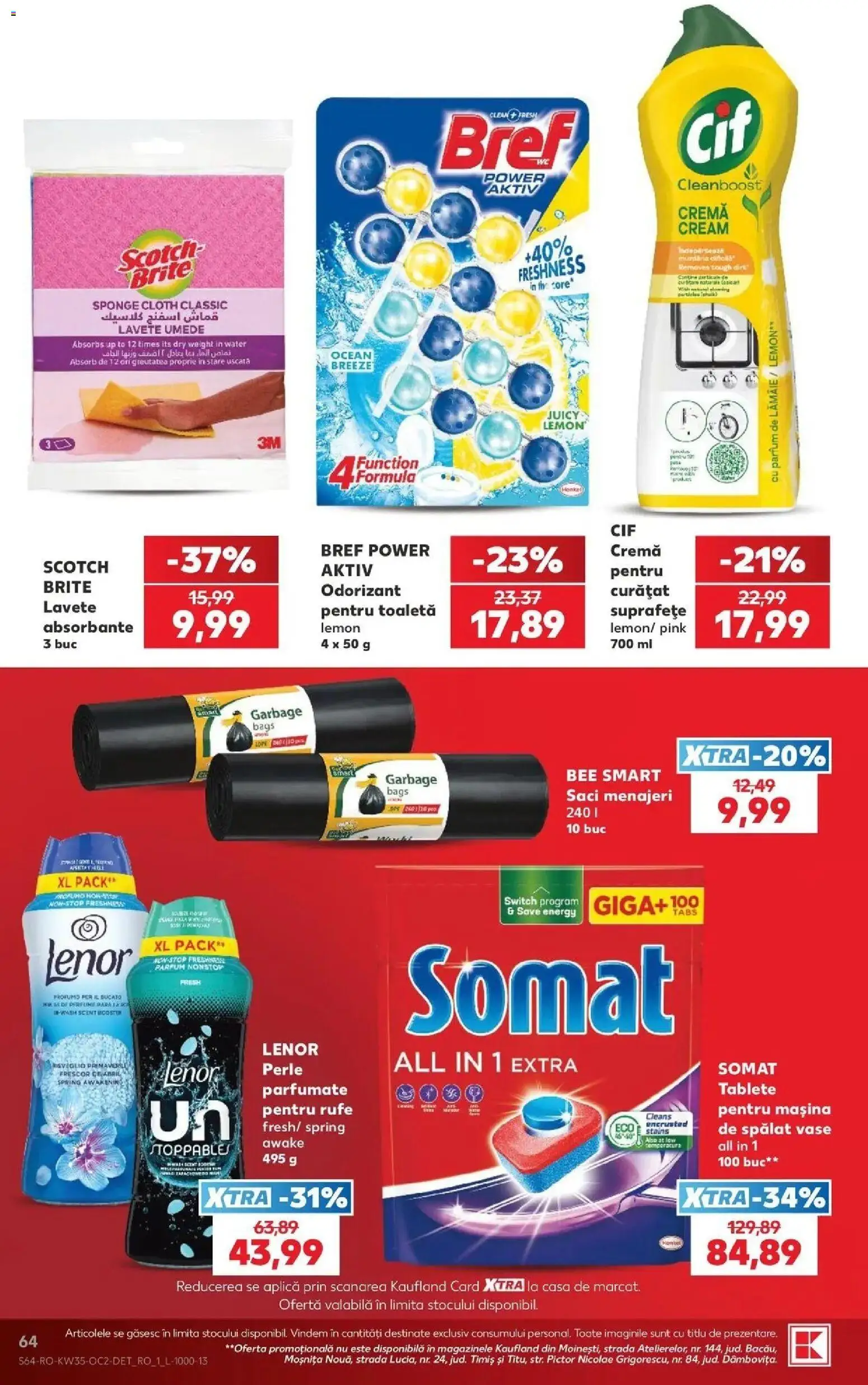 Catalog Kaufland 26 - 31 August 2026 | Pagina 64 | Produse: Parfum, Cremă, Lavete, Absorbante