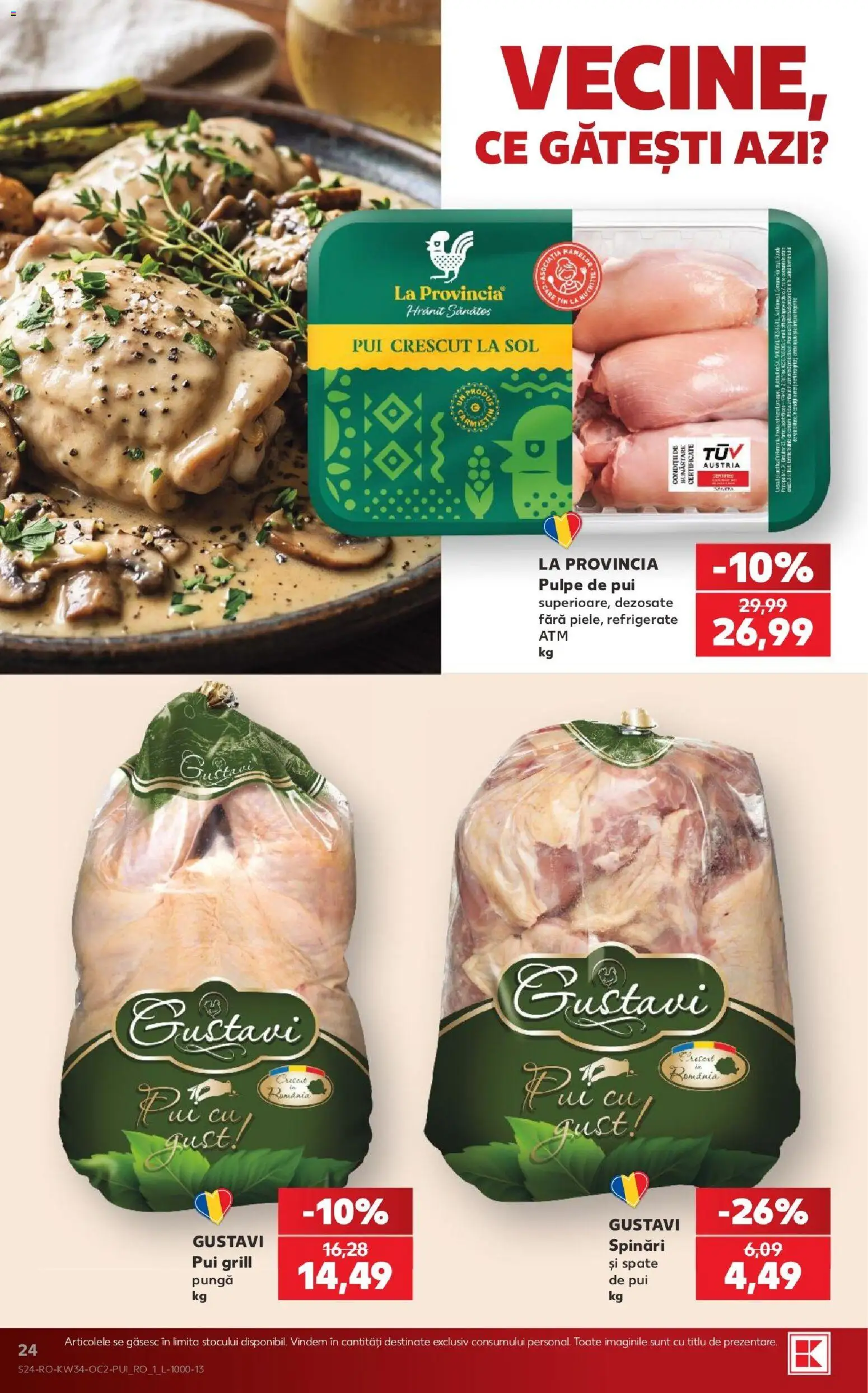 Catalog Kaufland 19 - 24 August 2026 | Pagina 24 | Produse: Pungă, Pui grill, Grill, La provincia