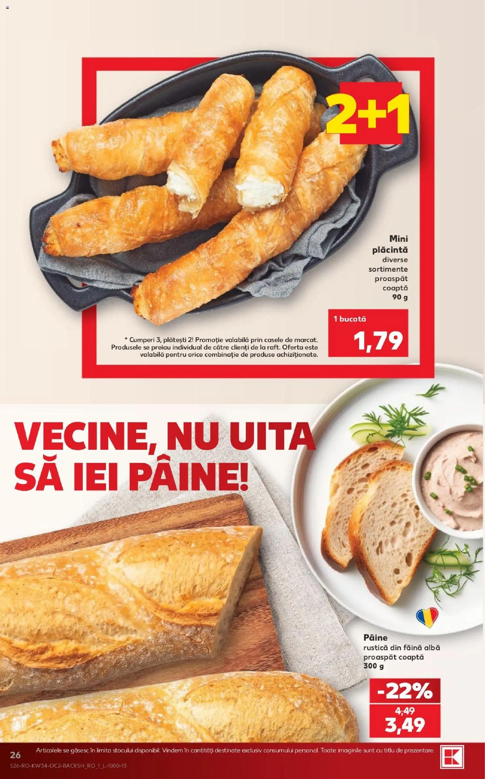 Catalog Kaufland 19 - 24 August 2026 | Pagina 26 | Produse: Alba, Plăcintă, Pâine, Făină