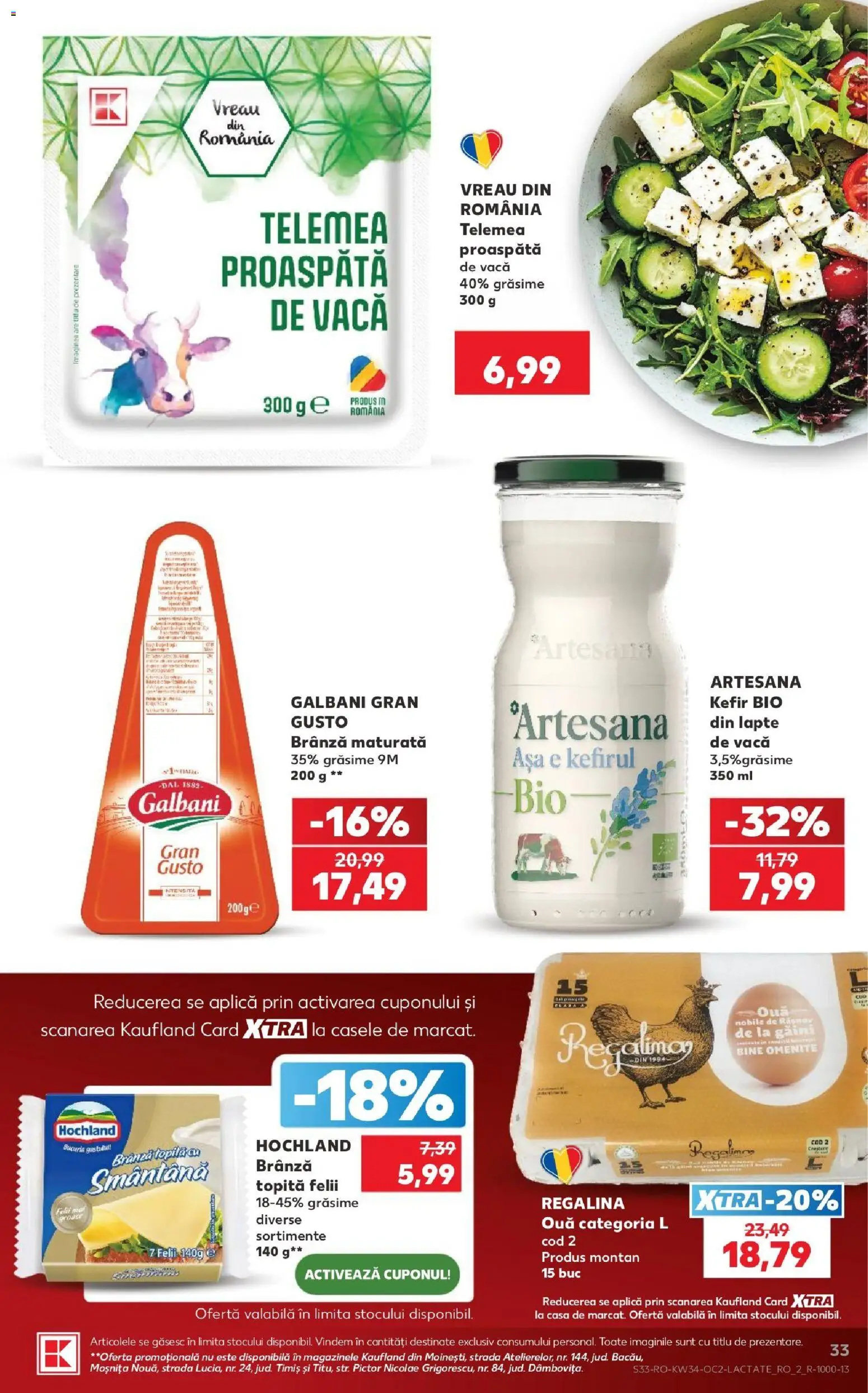 Catalog Kaufland 19 - 24 August 2026 | Pagina 33 | Produse: Bio, Lapte, Ouă, Kefir