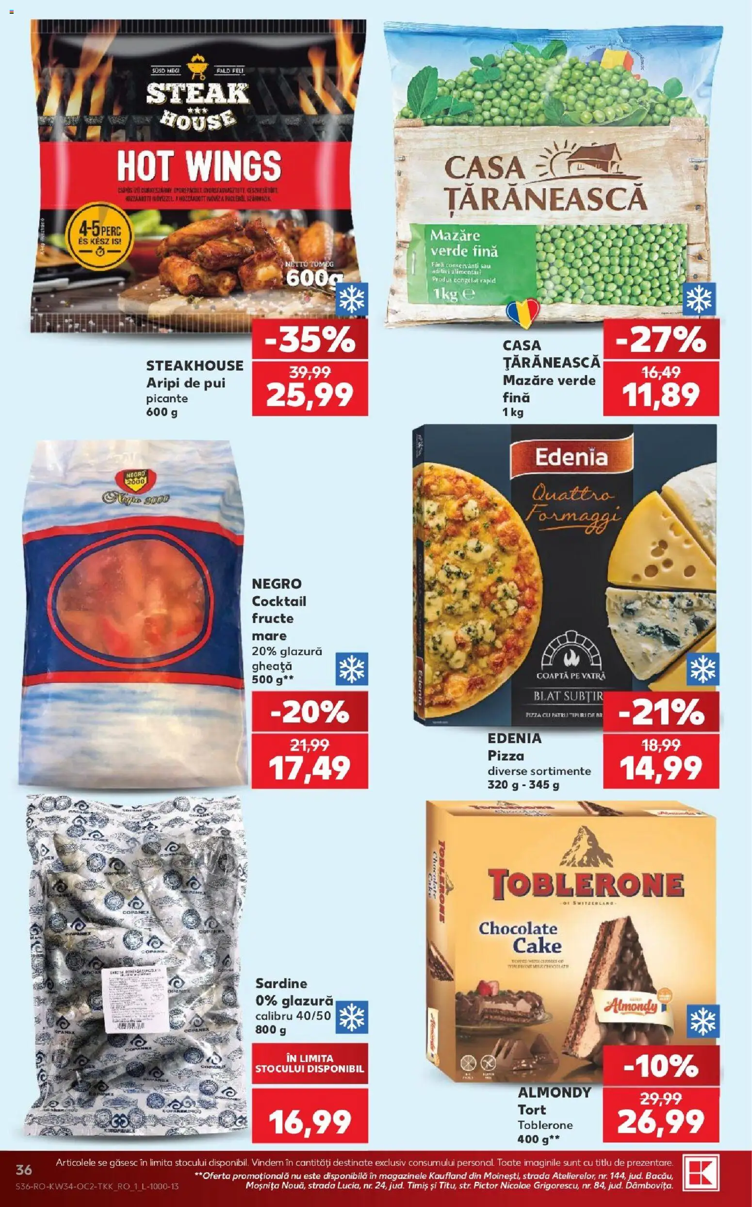 Catalog Kaufland 19 - 24 August 2026 | Pagina 36 | Produse: Tort, Pizza, Cocktail, Fructe