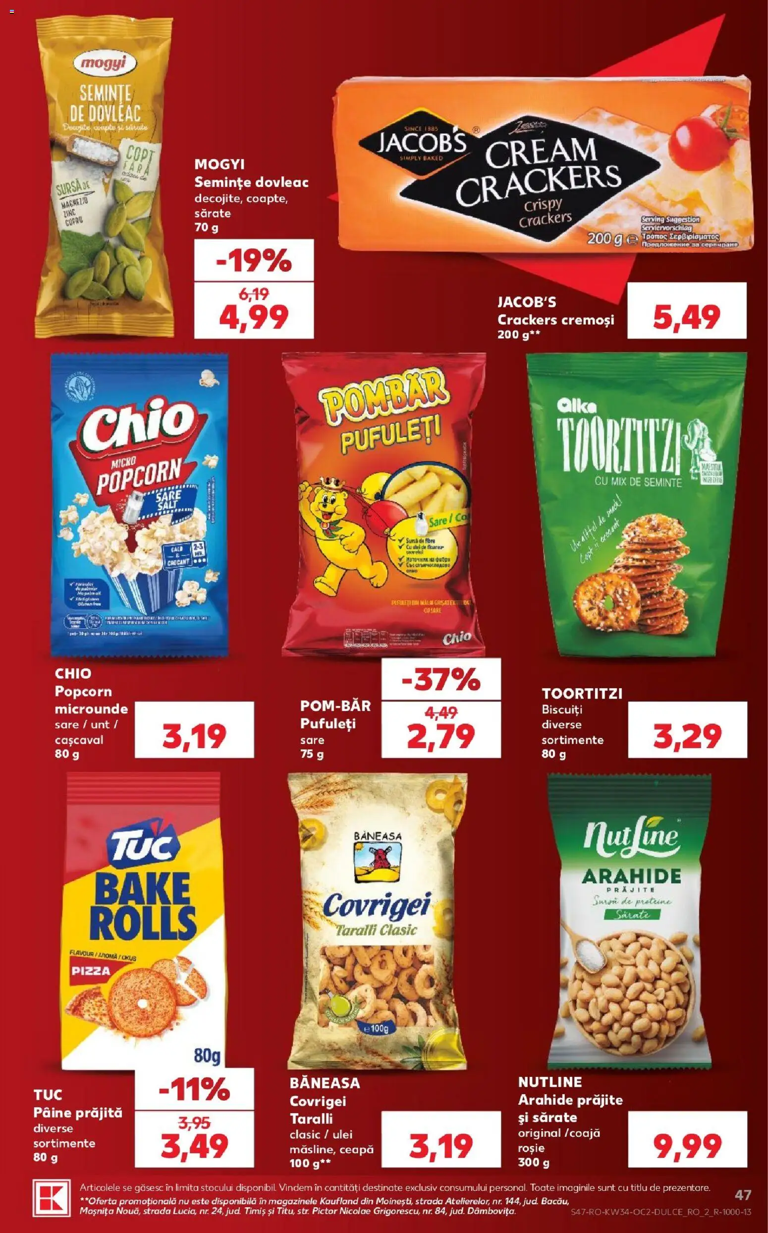 Catalog Kaufland 19 - 24 August 2026 | Pagina 47 | Produse: Dovleac, Arahide, Pâine, Biscuiți