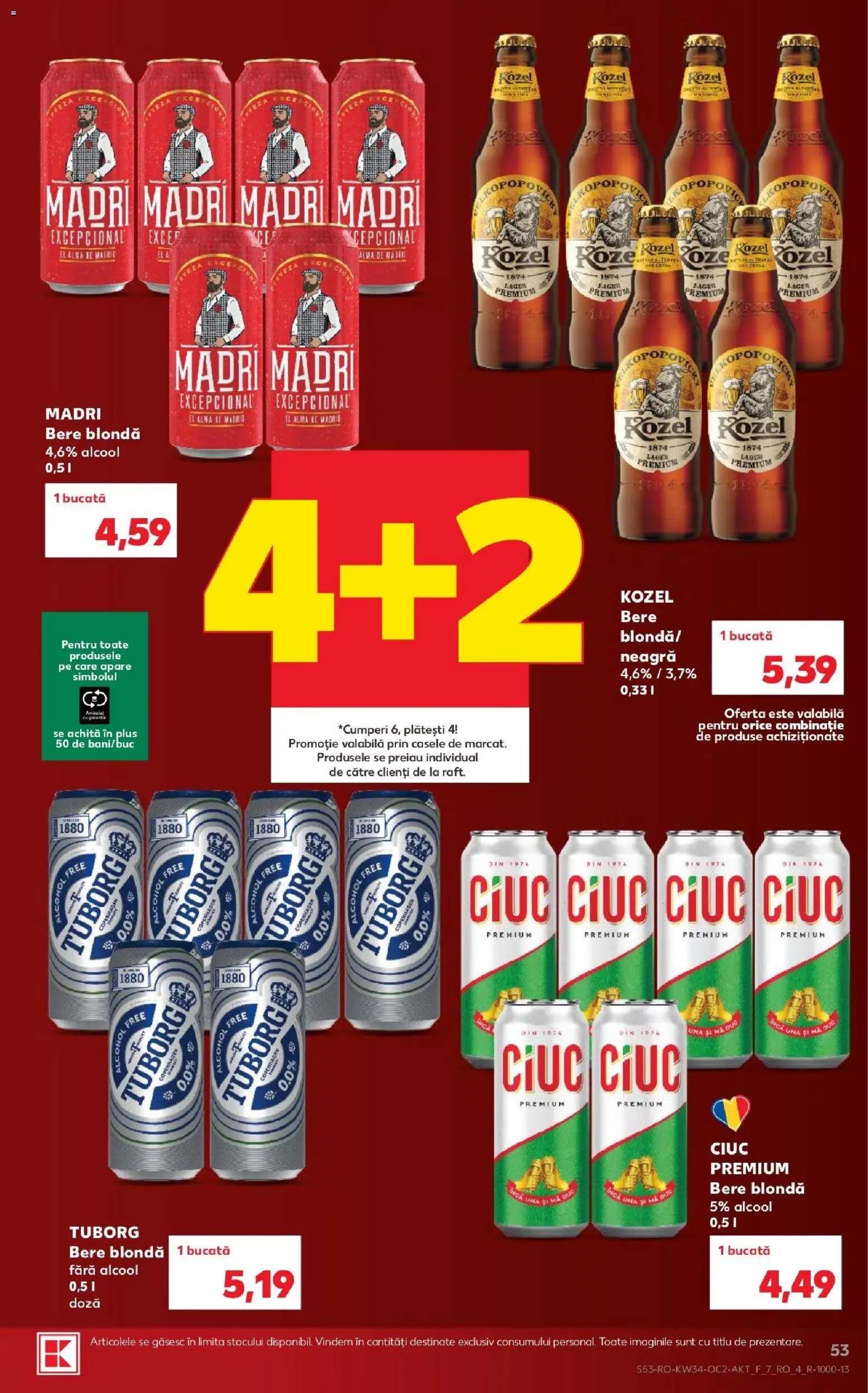 Catalog Kaufland 19 - 24 August 2026 | Pagina 53 | Produse: Premium, Bere, Plus