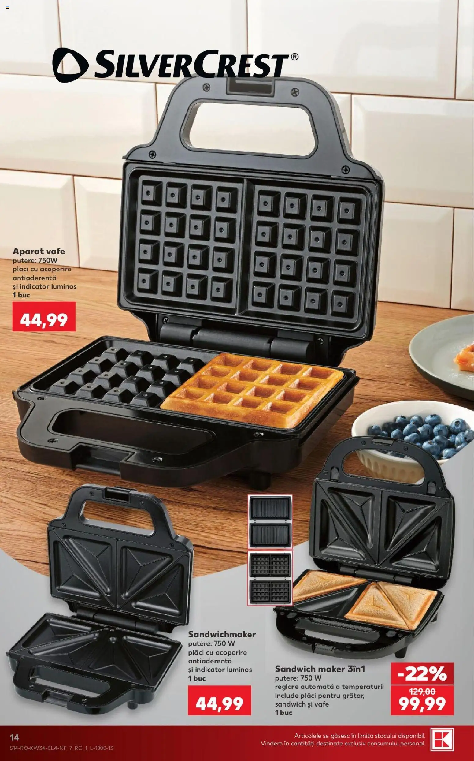 Catalog Kaufland 19 - 24 August 2026 | Pagina 14 | Produse: Sandwichmaker, Aparat vafe, Sandwich Maker, Aparat