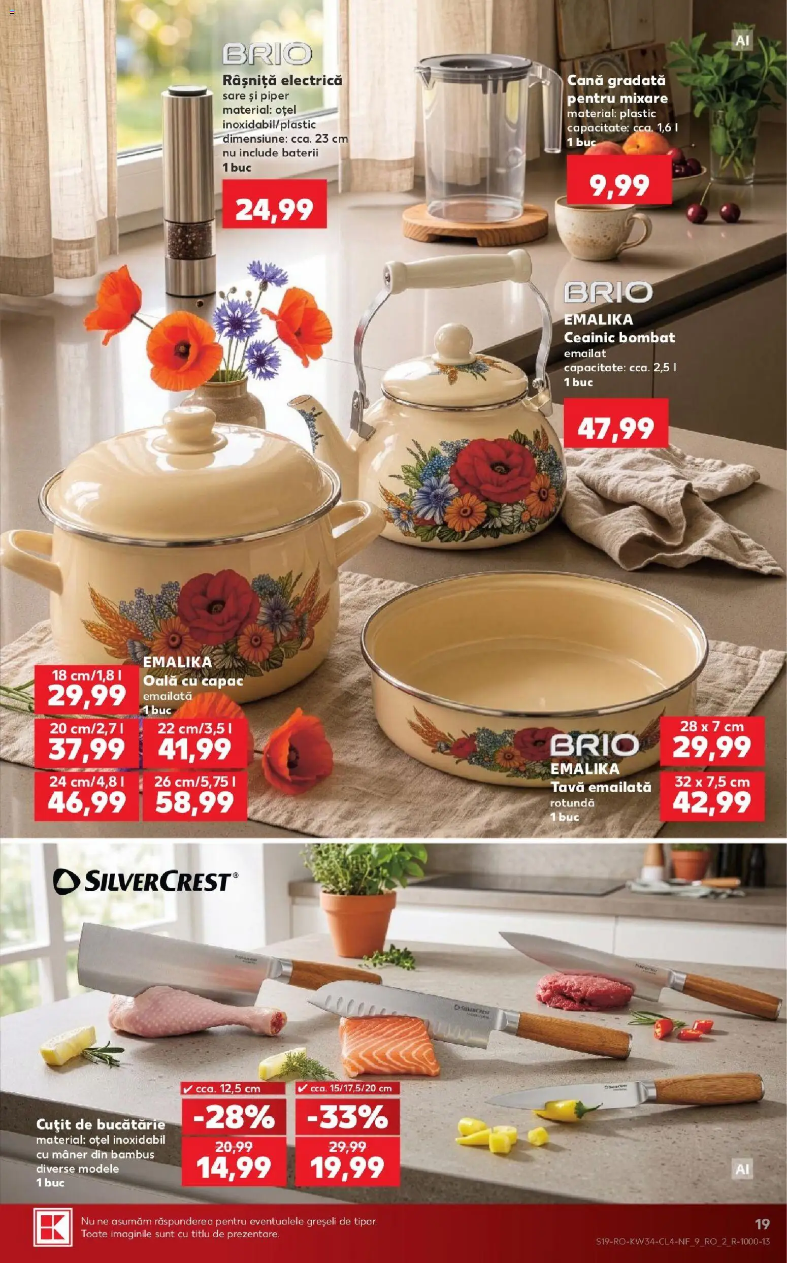 Catalog Kaufland 19 - 24 August 2026 | Pagina 19 | Produse: Electrică, Tava, Cuțit, Baterii