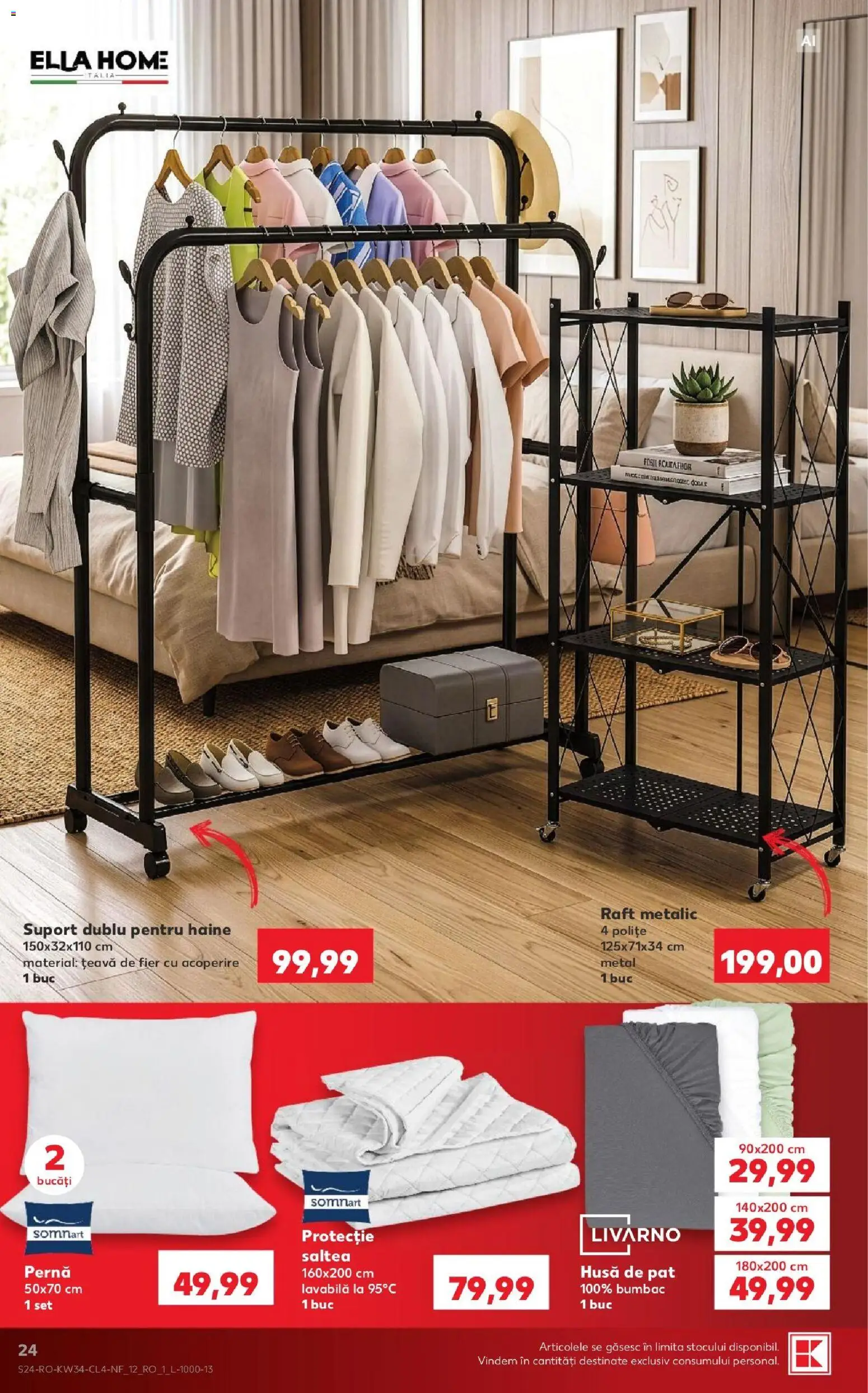 Catalog Kaufland 19 - 24 August 2026 | Pagina 24 | Produse: Fier, Pat, Saltea, Raft Metalic