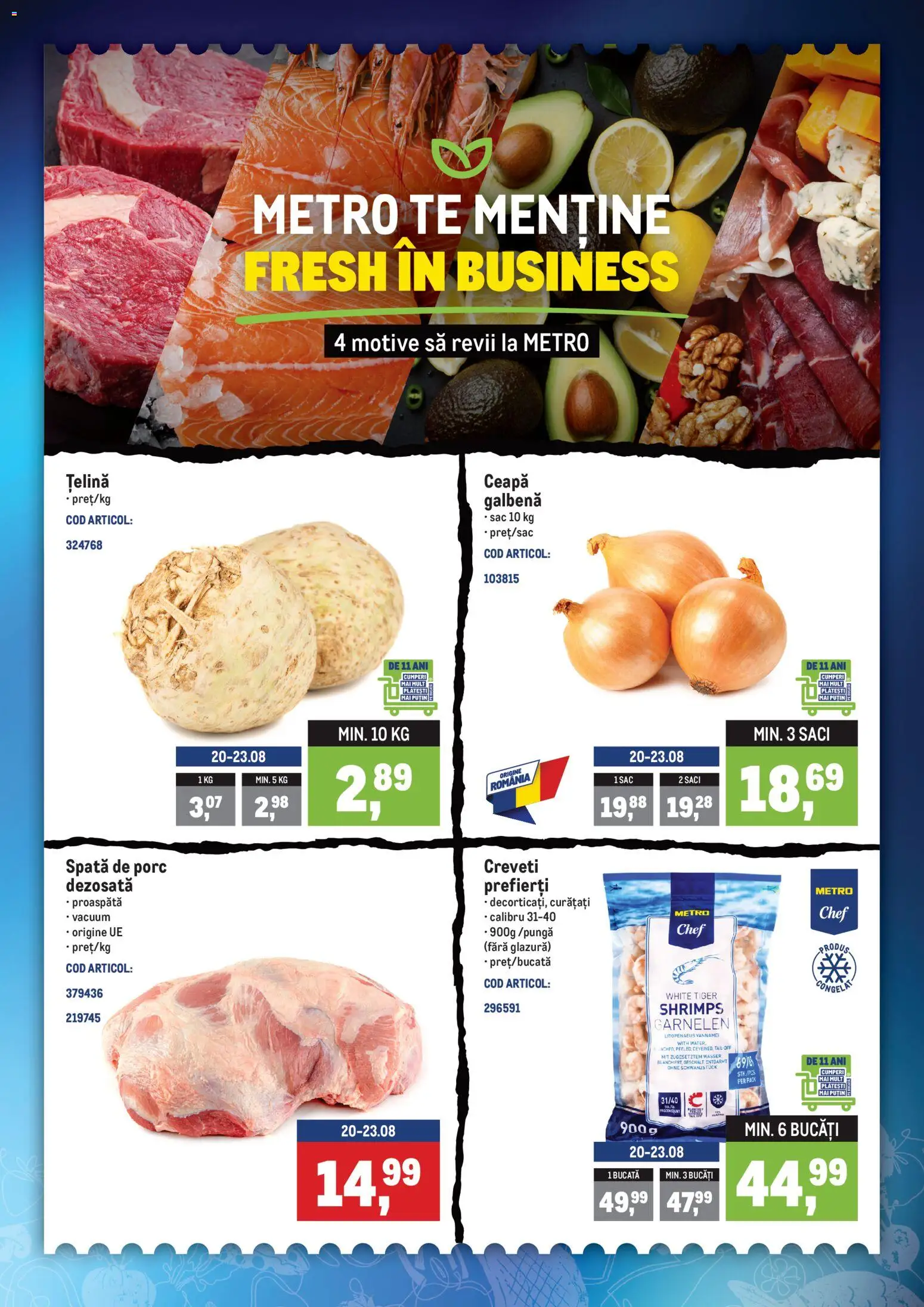 Catalog METRO 17 - 22 August 2026 | Pagina 3 | Produse: Spata de porc, Țelină, Sac, Ceapă
