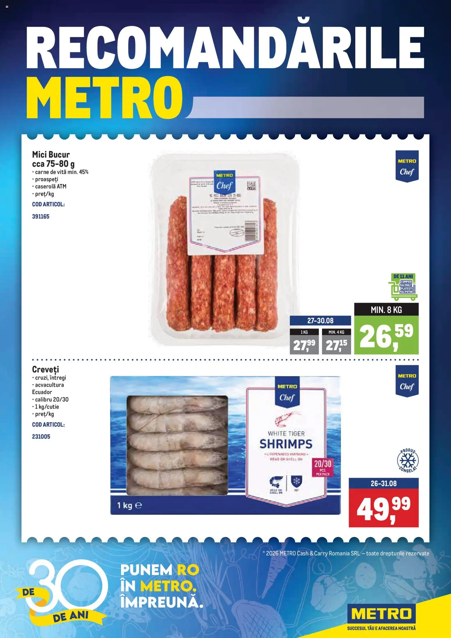 Catalog METRO 24 - 30 August 2026 | Pagina 1 | Produse: Vită, Caserola, Mici, Carne De Vită