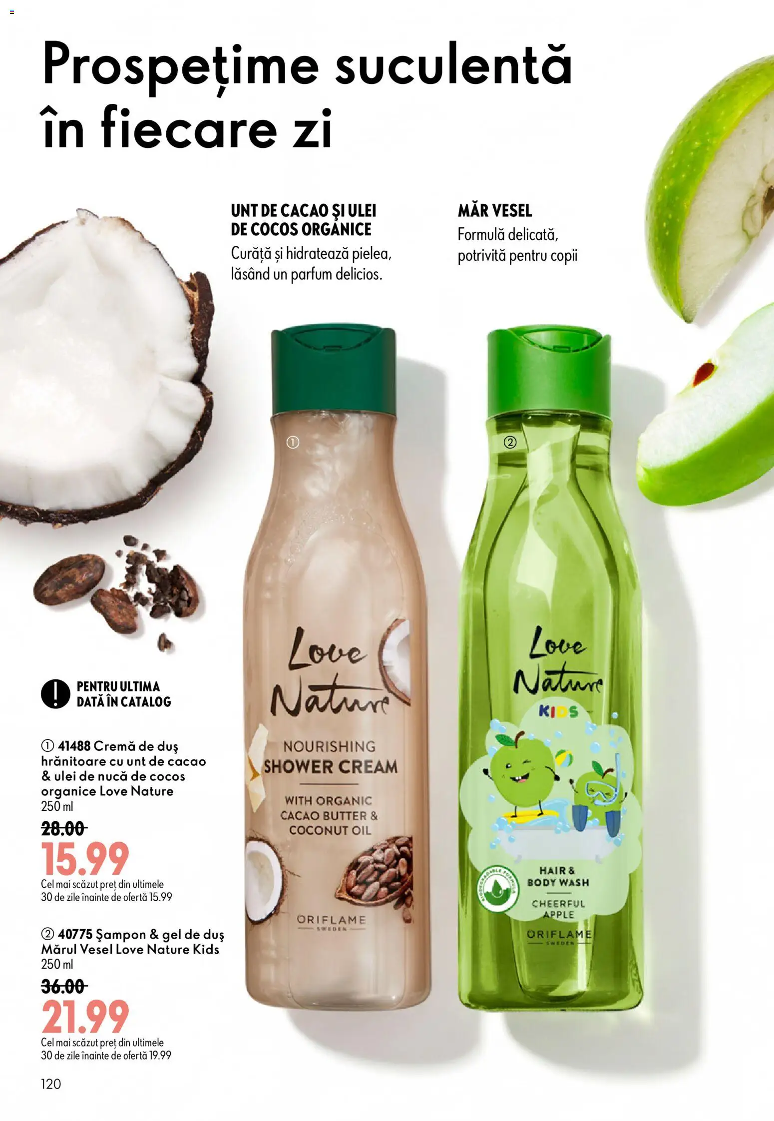 Catalog Oriflame 19 August - 7 Septembrie 2026 | Pagina 120 | Produse: Unt, Apple, Gel de duș, Cacao