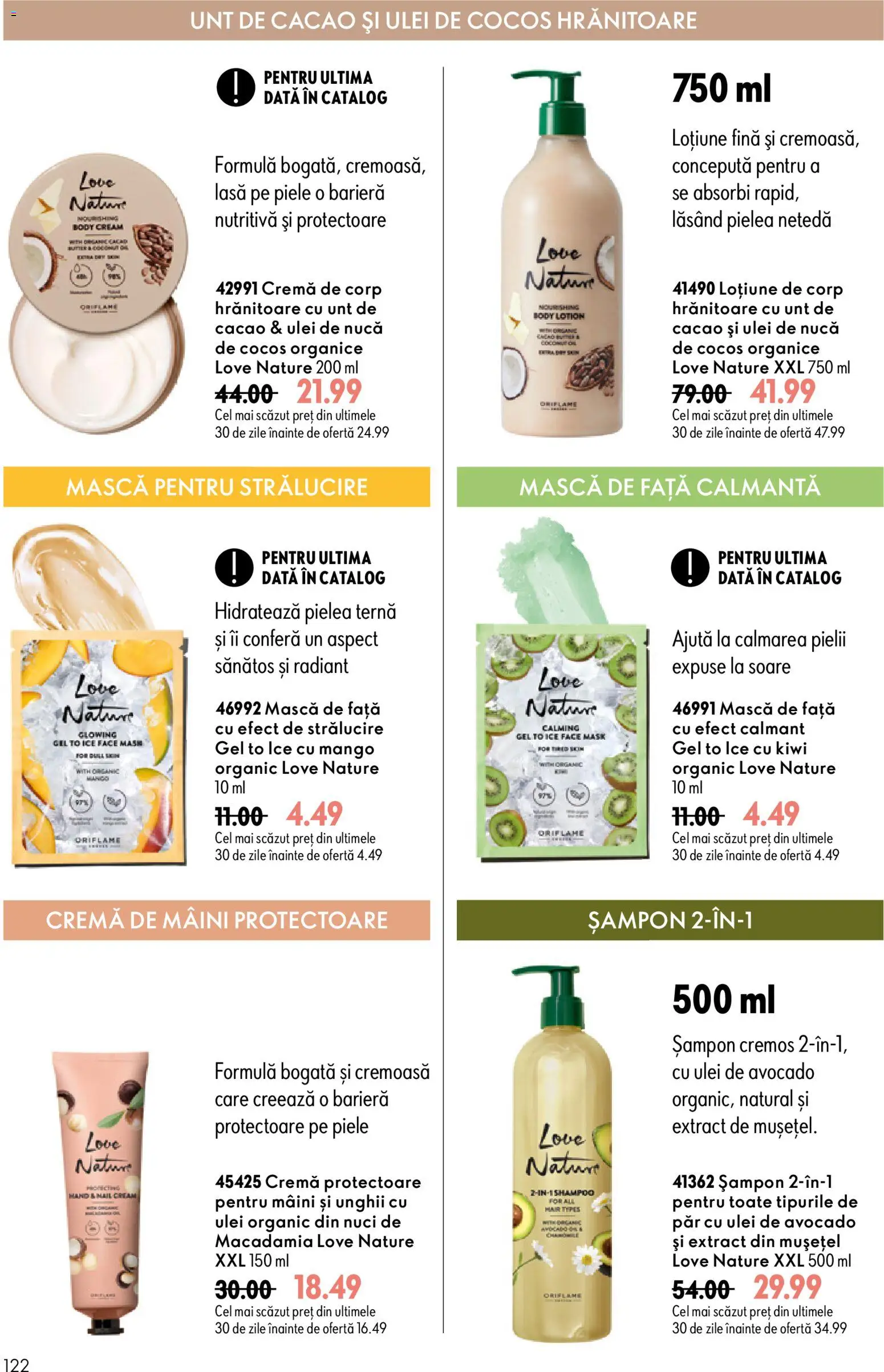 Catalog Oriflame 19 August - 7 Septembrie 2026 | Pagina 122 | Produse: Ulei de cocos, Cremă, Cacao, Mango