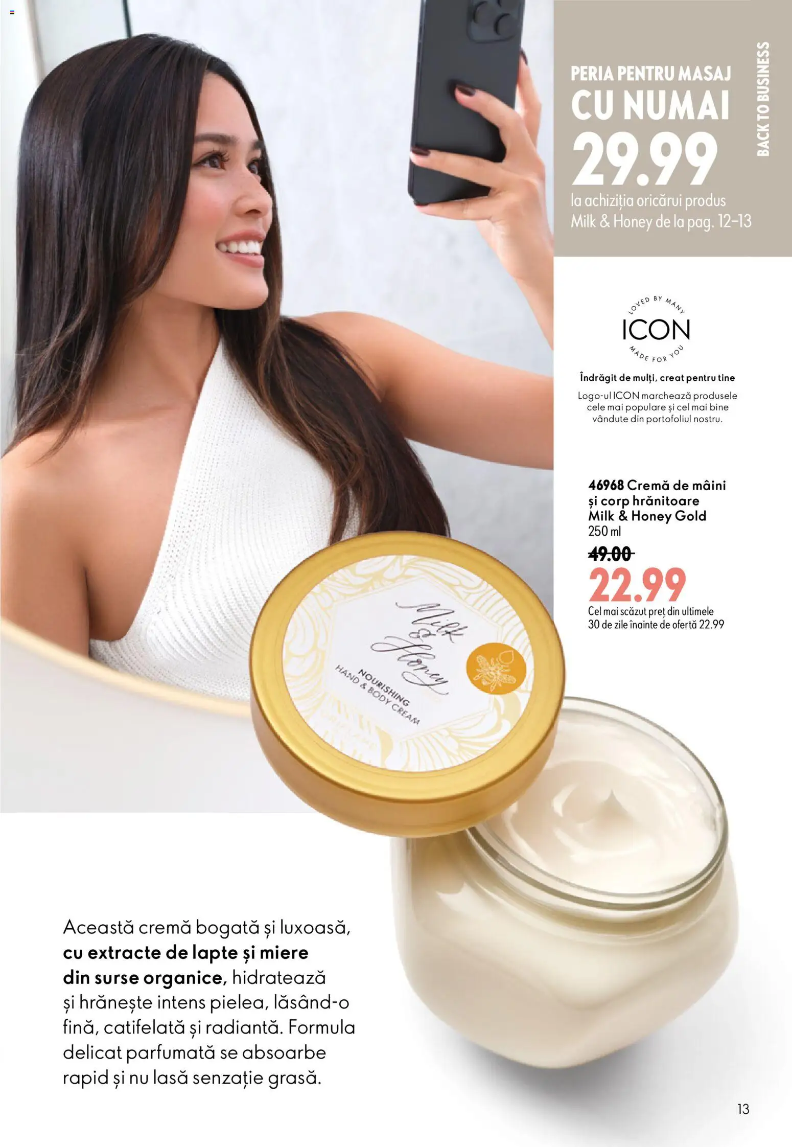 Catalog Oriflame 19 August - 7 Septembrie 2026 | Pagina 13 | Produse: Miere, Body, Cremă, Cremă de mâini