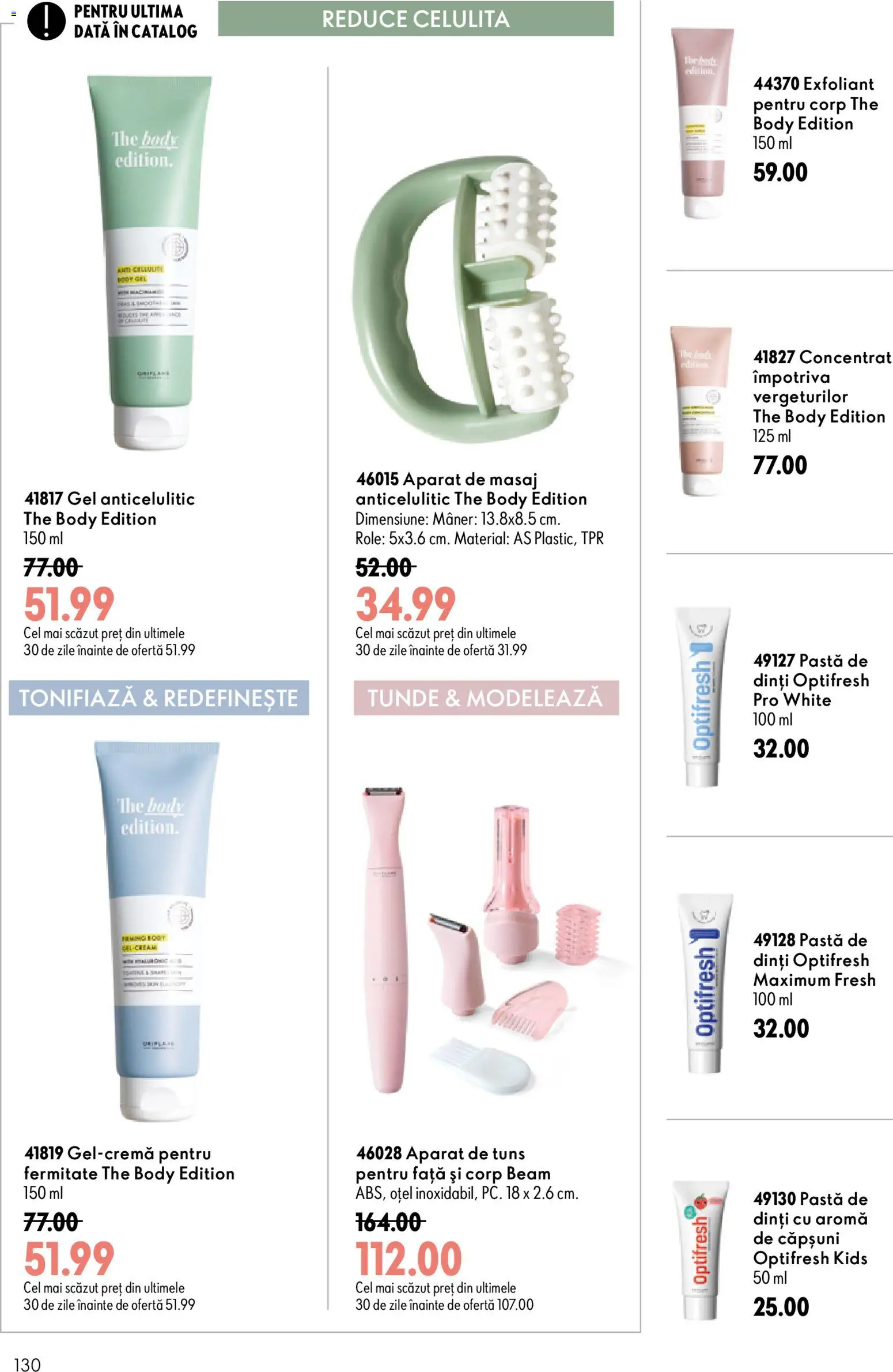 Catalog Oriflame 19 August - 7 Septembrie 2026 | Pagina 130 | Produse: Exfoliant, Body, Aparat, Căpșuni