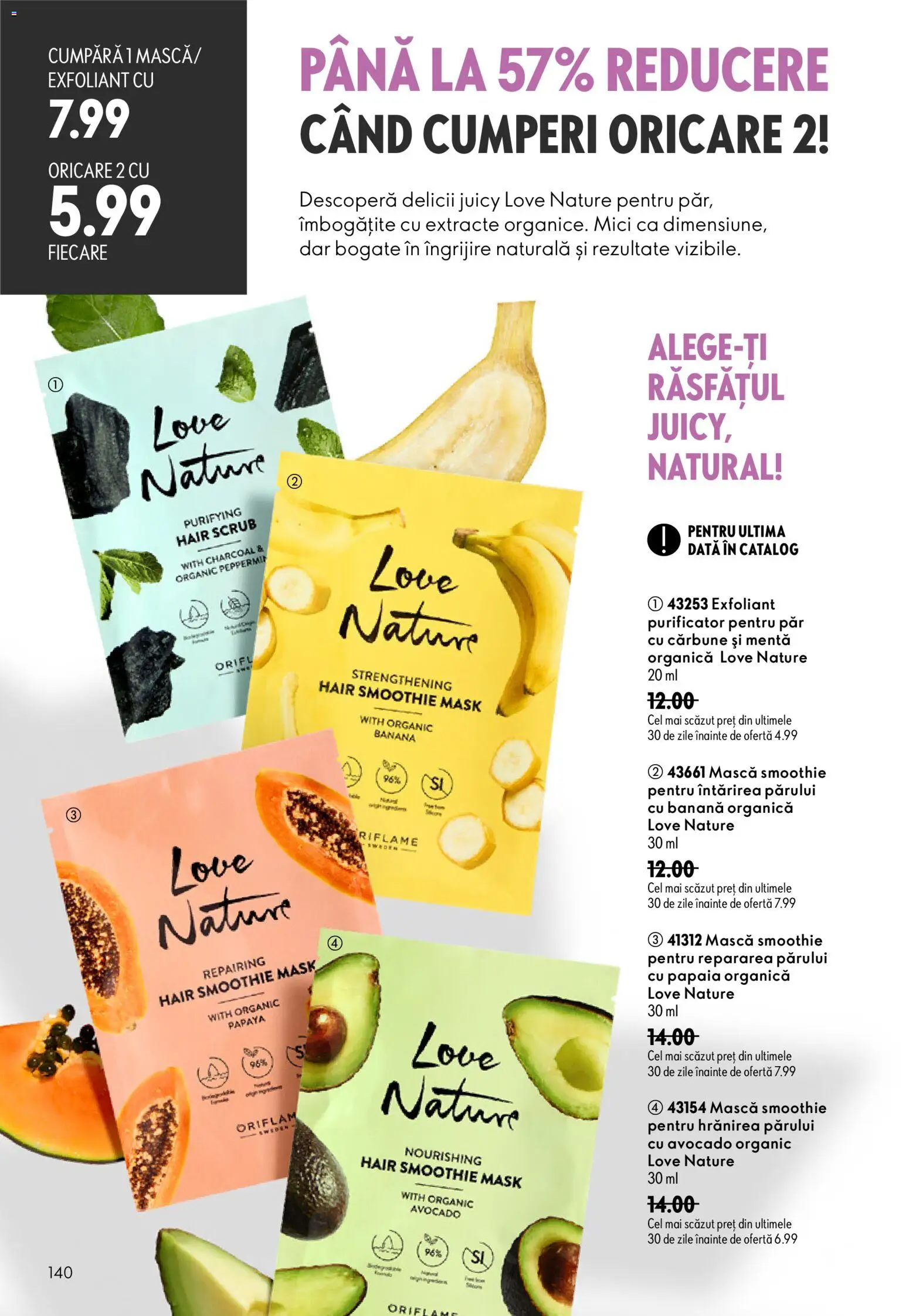 Catalog Oriflame 19 August - 7 Septembrie 2026 | Pagina 140 | Produse: Menta, Avocado, Papaya, Smoothie