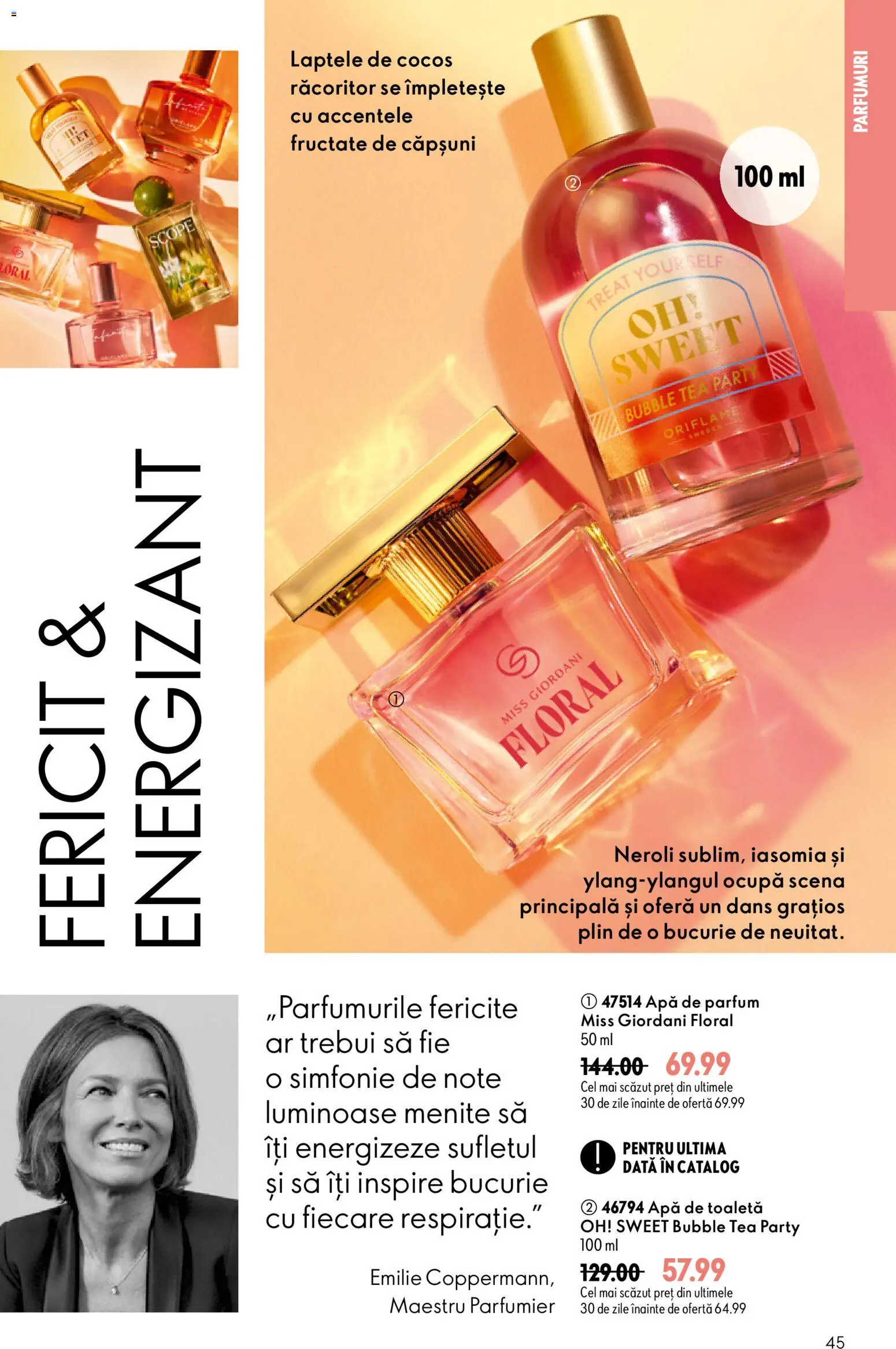 Catalog Oriflame 19 August - 7 Septembrie 2026 | Pagina 45 | Produse: Toaletă, Parfum, Apă de toaletă, Apă